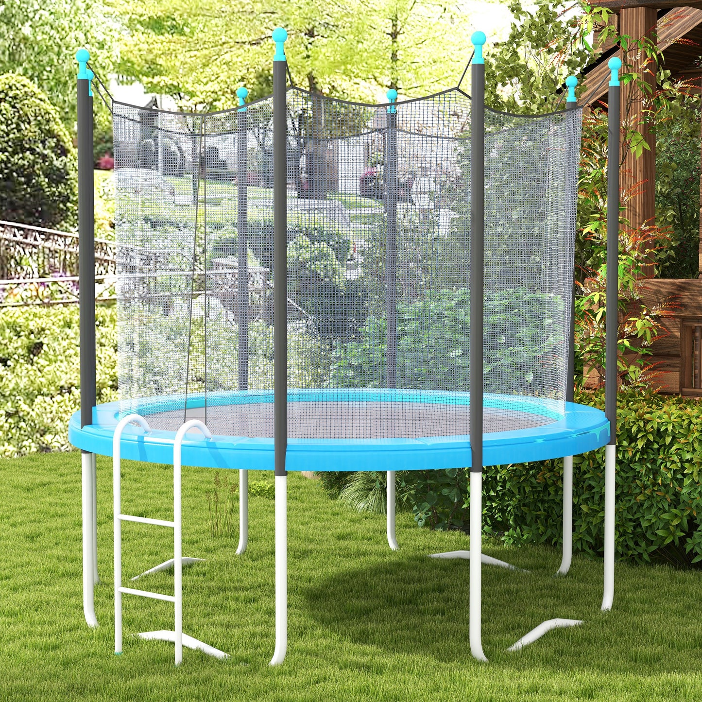 12ft Trampoline Replacement Pad Trampoline Spring Cover EPE Foam Light Blue Kids Crystal