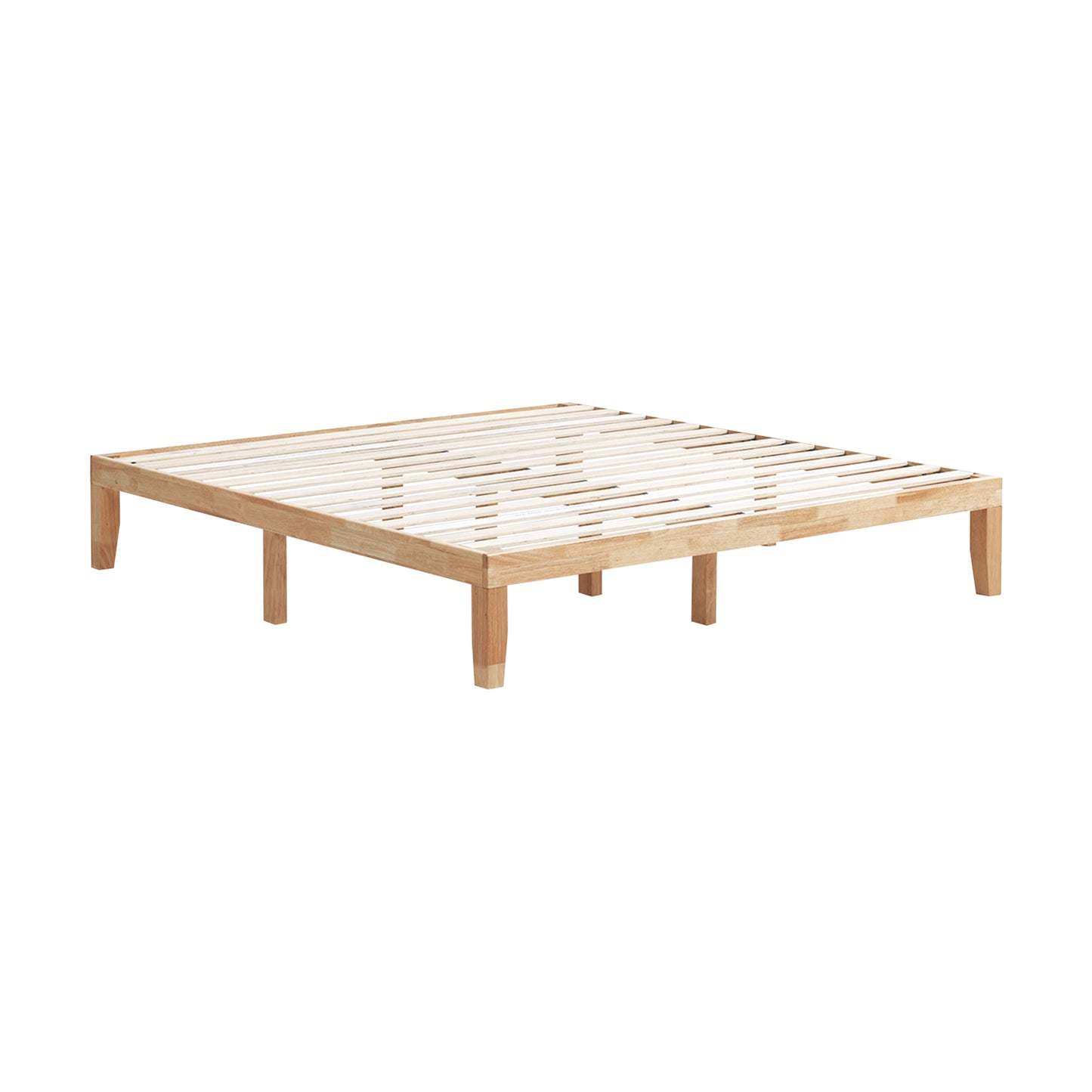 14 Inch King Size Wood Platform Bed Frame-Natural Kids Crystal