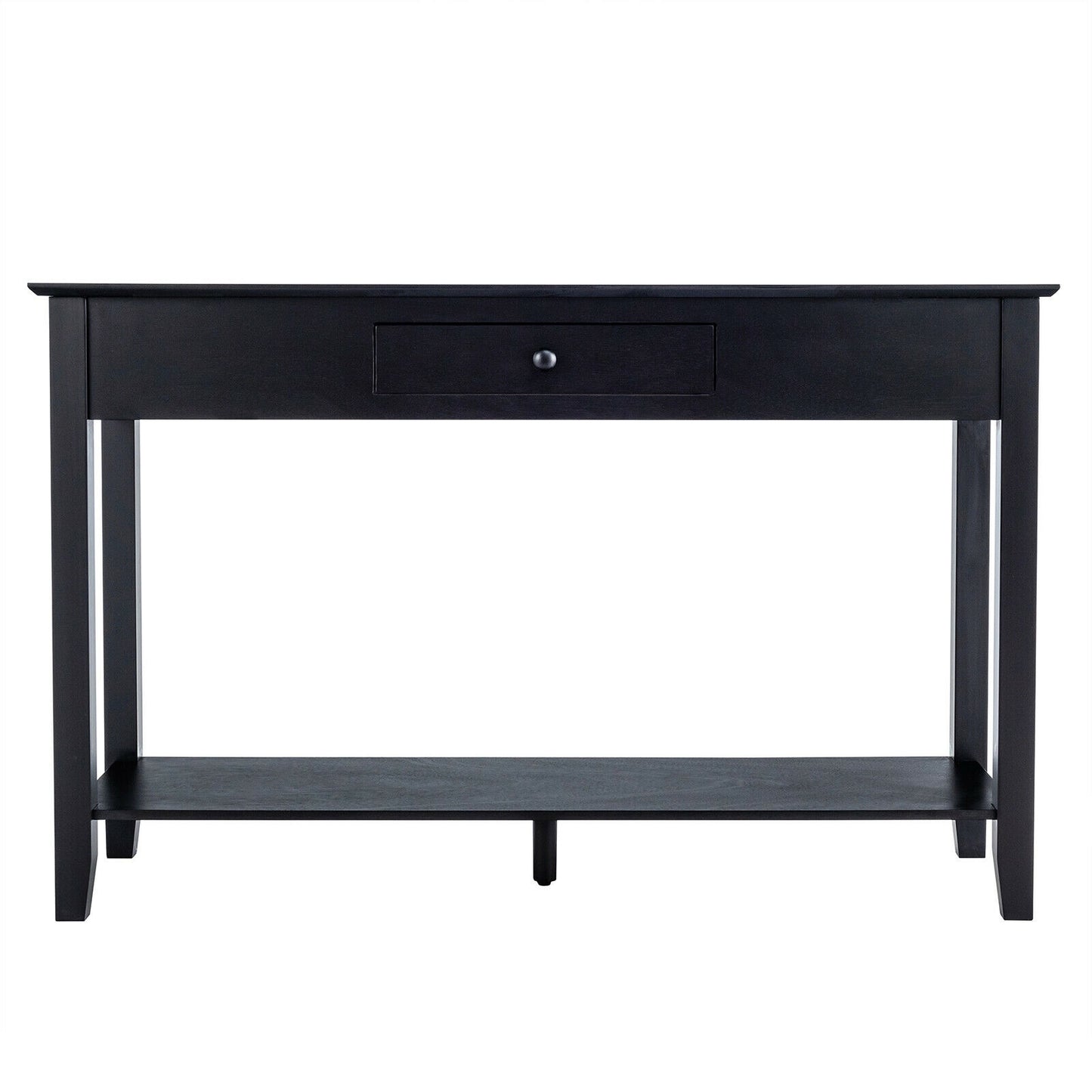 Console Sofa Side Accent Table with Drawer Shelf-Black Kids Crystal