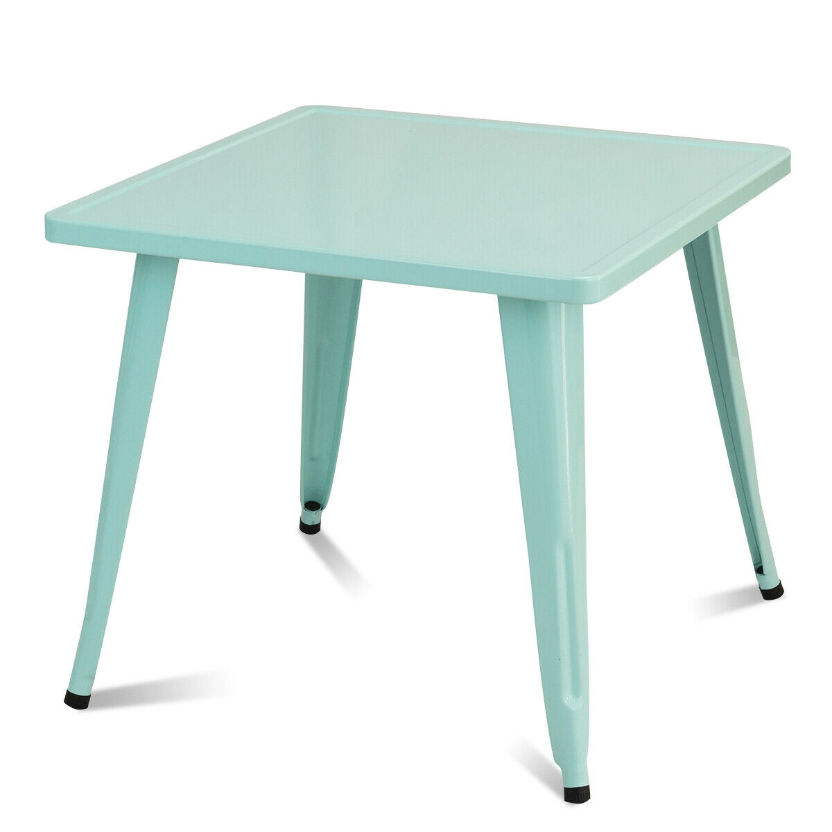27-Inch Kids Square Steel Table Play Learn Activity Table-Blue Kids Crystal