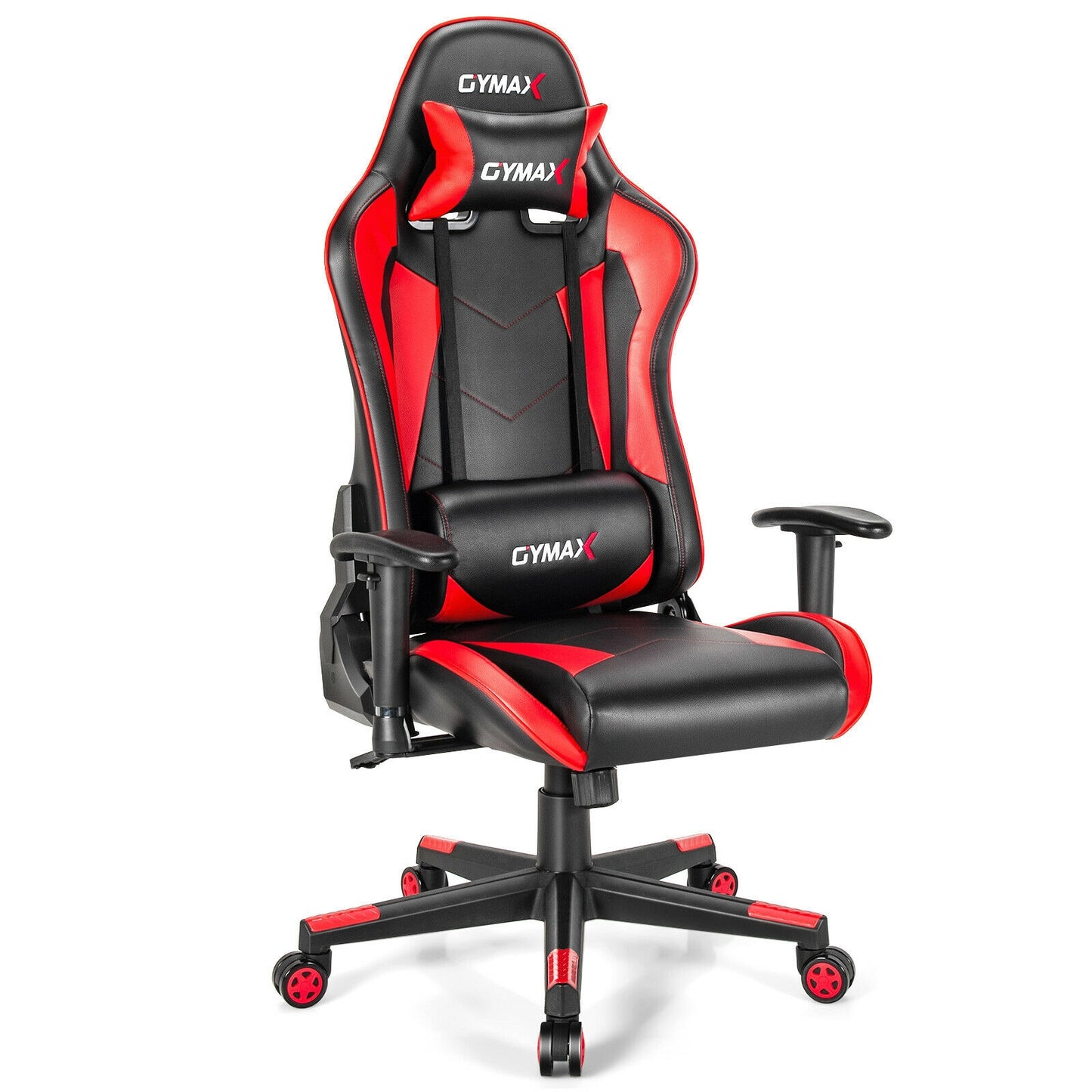 Gaming Chair Adjustable Swivel Racing Style Computer Office Chair-Red Kids Crystal