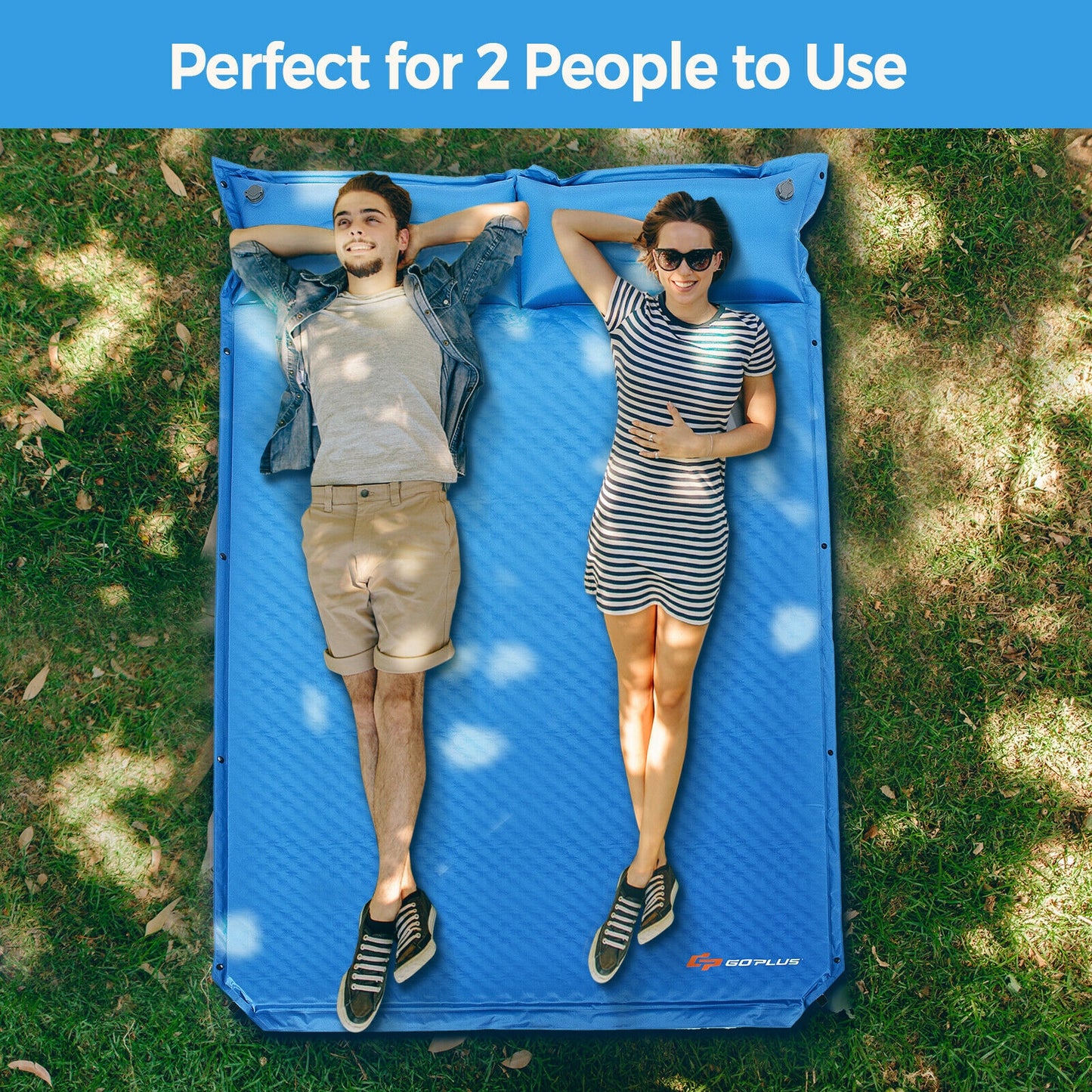 Self-Inflating Camping Outdoor Sleeping Mat with Pillows Bag Kids Crystal