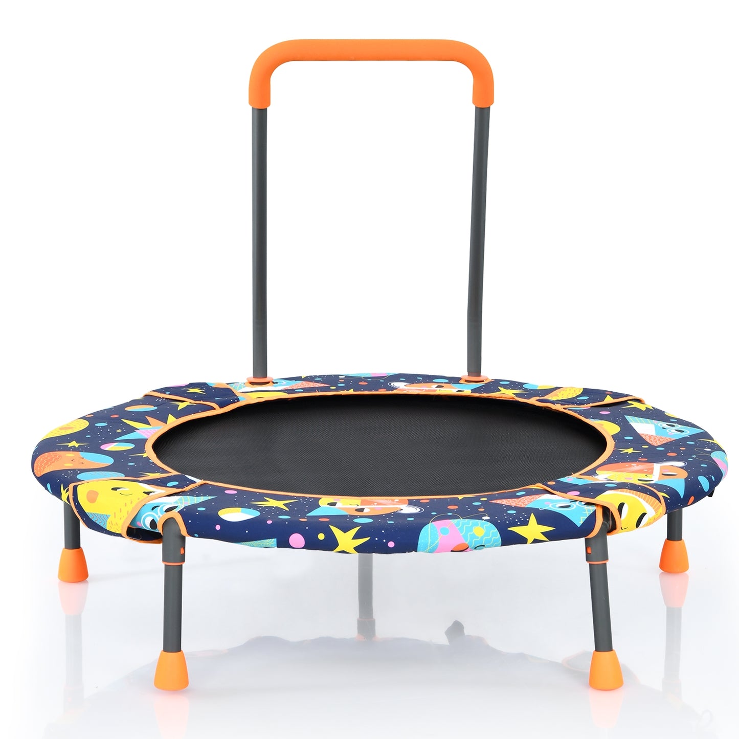 Convertible Swing and Trampoline Set with Upholstered Handrail Kids Crystal