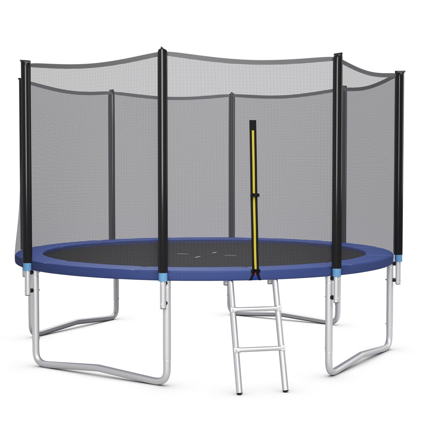 8/10/12/14/15/16 Feet Outdoor Trampoline Bounce Combo with Safety Closure Net Ladder-14 ft Kids Crystal