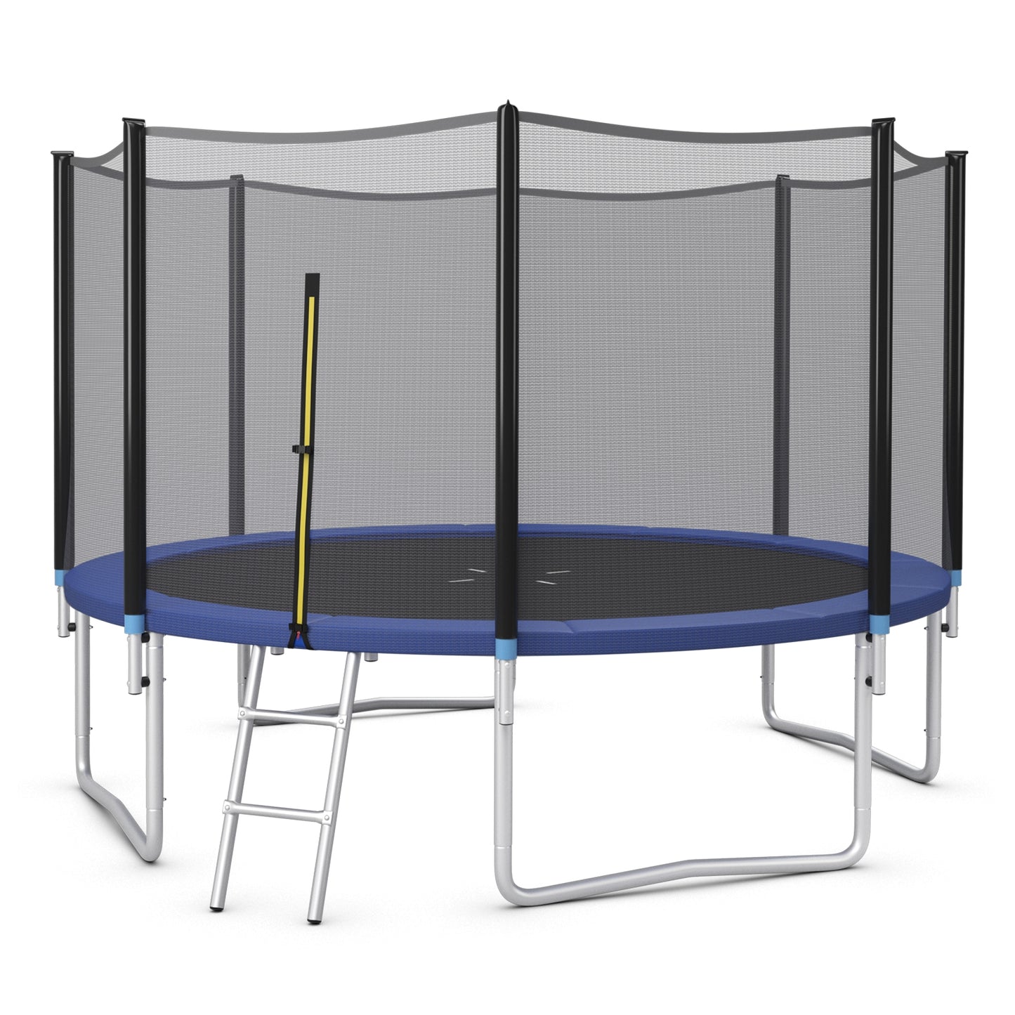 8/10/12/14/15/16 Feet Outdoor Trampoline Bounce Combo with Safety Closure Net Ladder-14 ft Kids Crystal