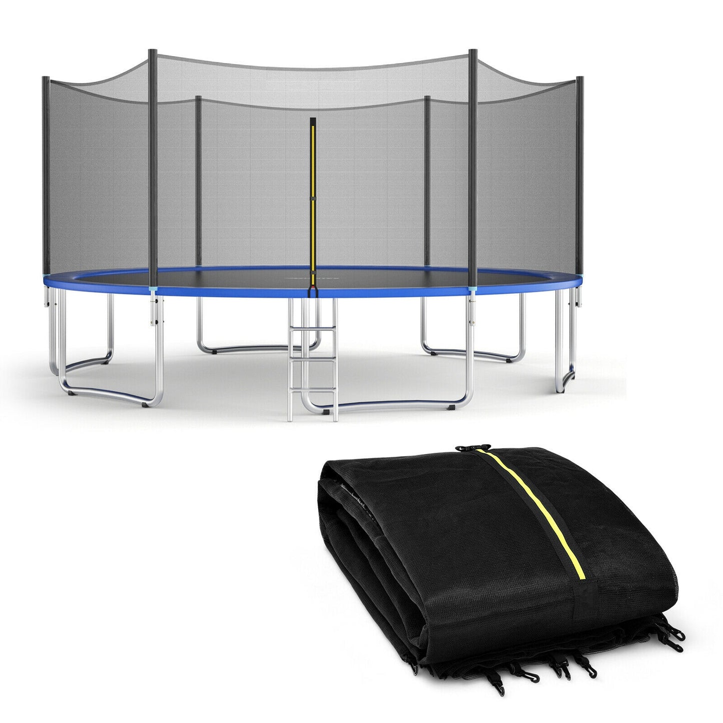 Trampoline Safety Replacement Protection Enclosure Net-16 ft Kids Crystal