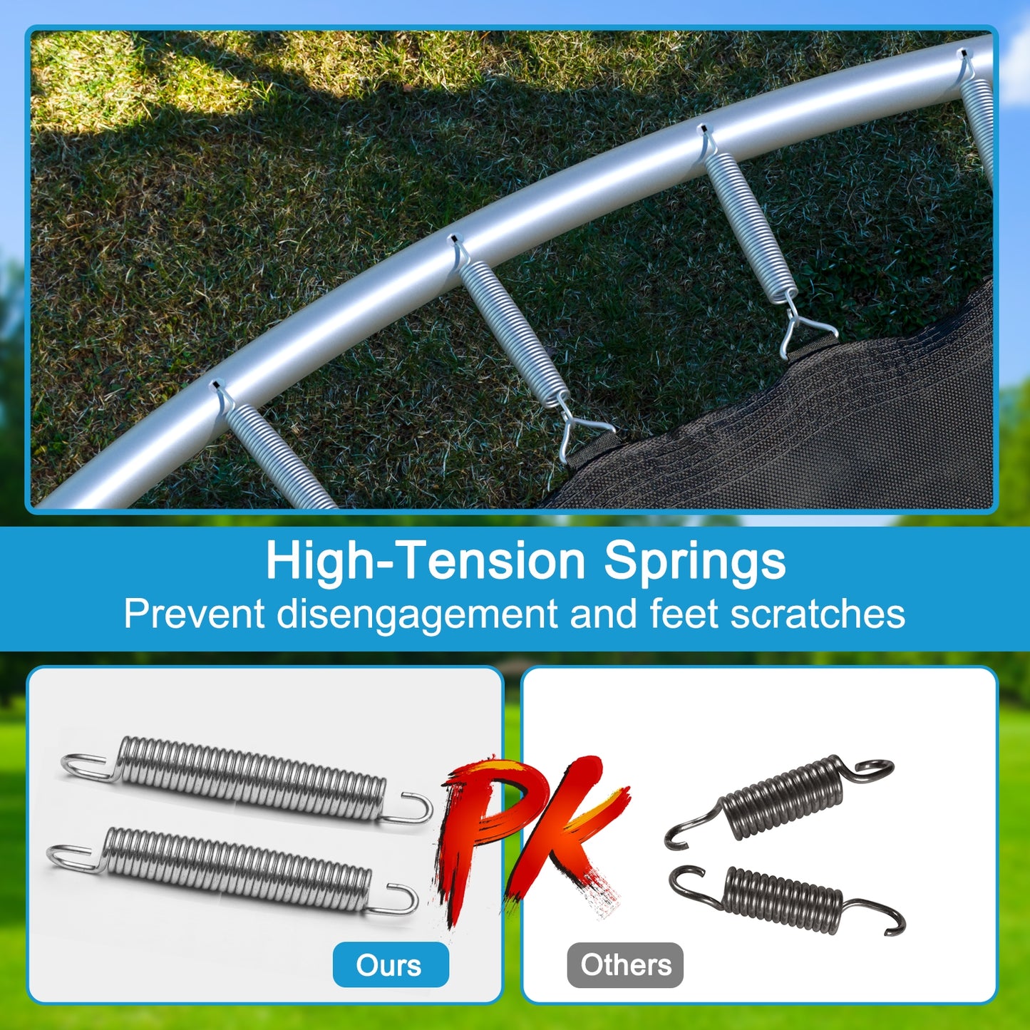 8/10/12/14/15/16 Feet Outdoor Trampoline Bounce Combo with Safety Closure Net Ladder-12 ft Kids Crystal