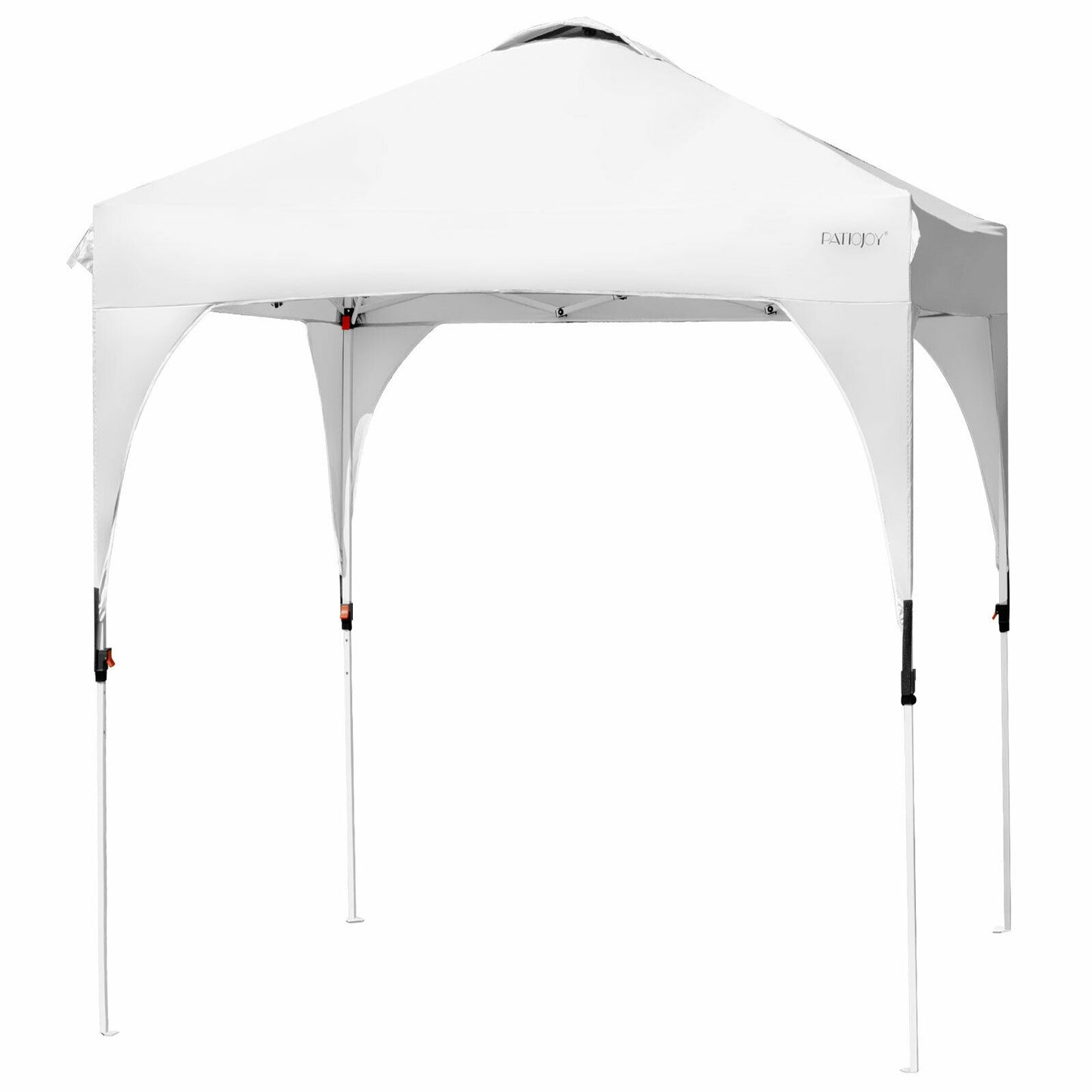 6.6 x 6.6 FT Pop Up Height Adjustable Canopy Tent with Roller Bag-White Kids Crystal