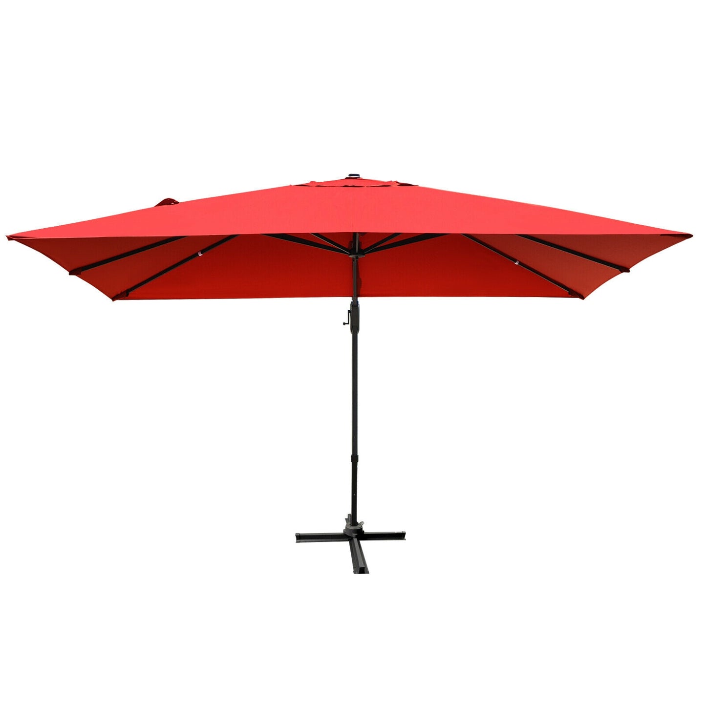 10 x13 Feet Rectangular Cantilever Umbrella with 360° Rotation Function-Wine Kids Crystal