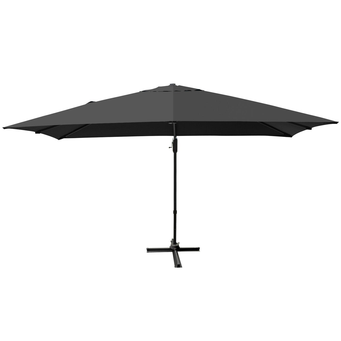 10 x13 Feet Rectangular Cantilever Umbrella with 360° Rotation Function-Gray Kids Crystal