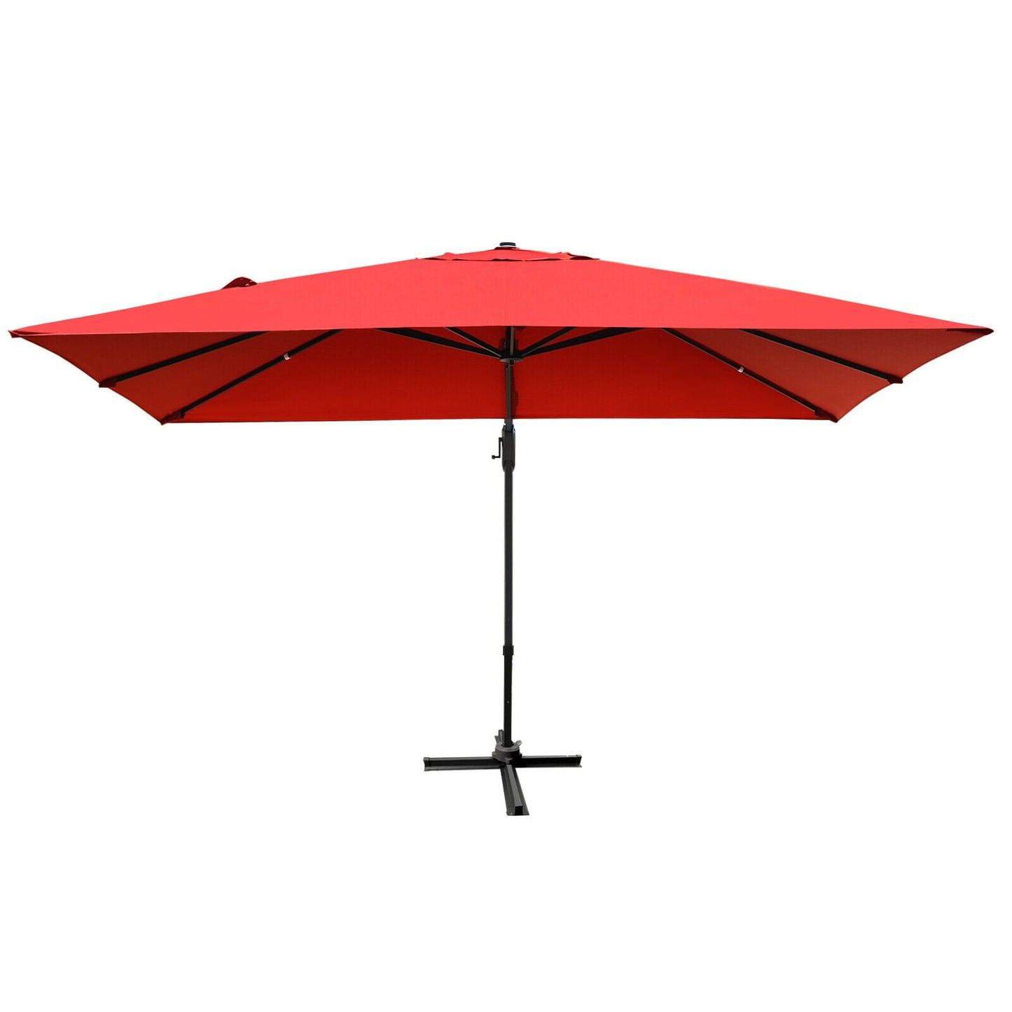 10 x13 Feet Rectangular Cantilever Umbrella with 360° Rotation Function-Orange Kids Crystal