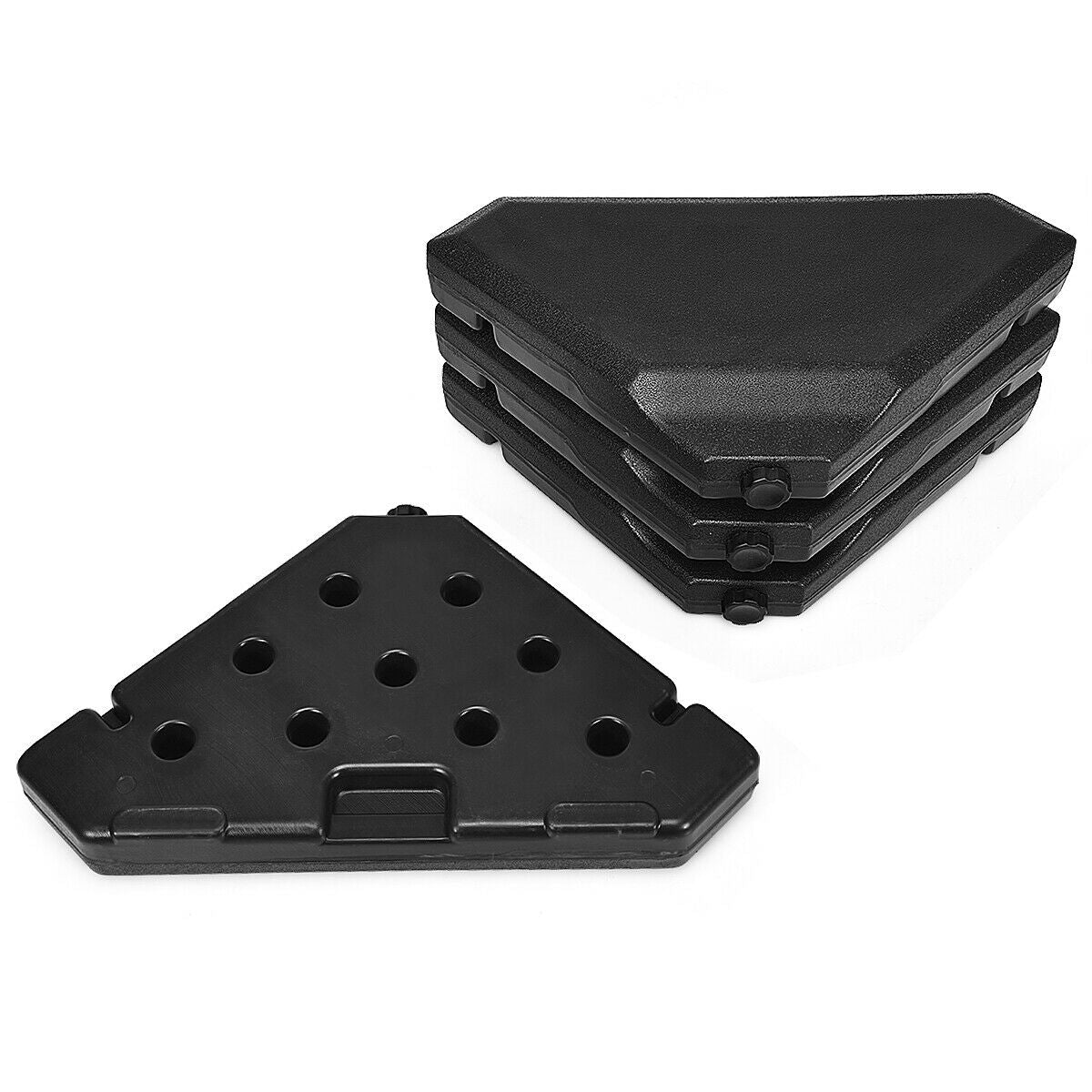 4 Pieces 195 lbs Patio Cantilever Offset Umbrella Base Weight Sand Kids Crystal