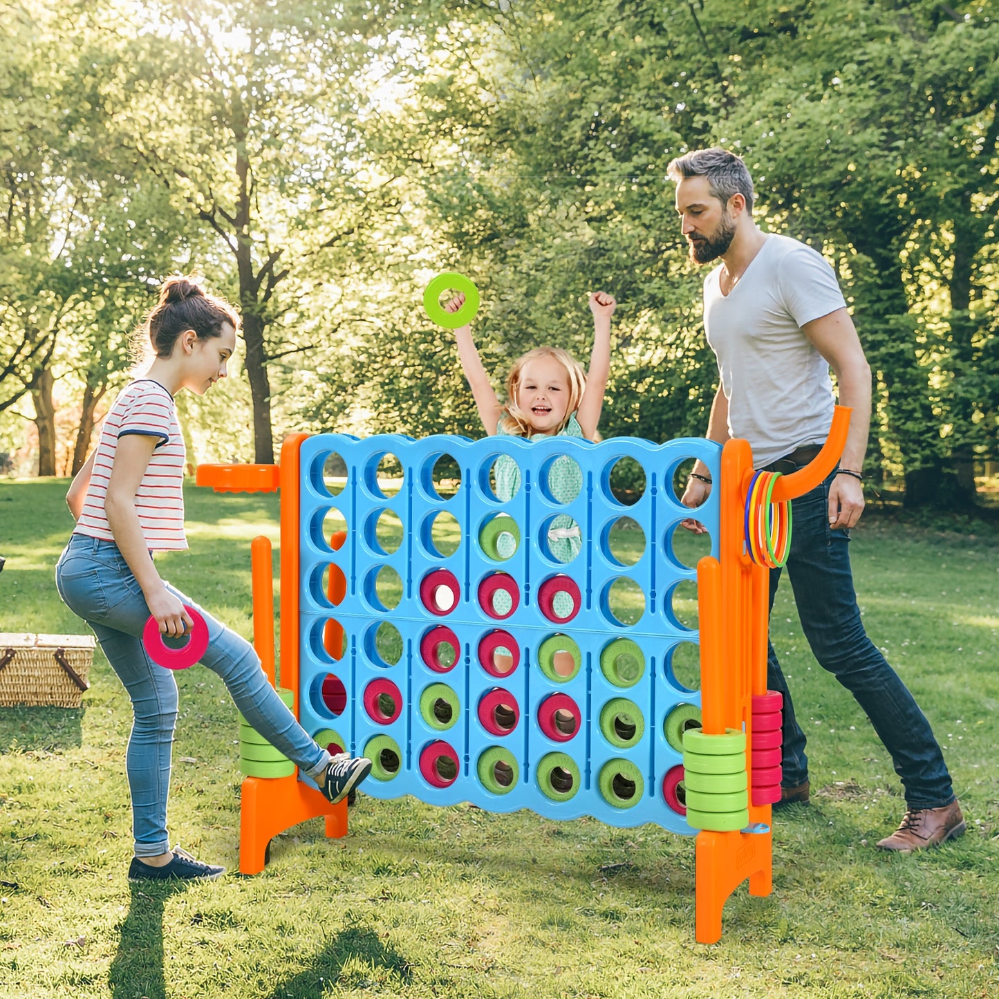 2.5ft 4-to-Score Giant Game Set-Orange Kids Crystal