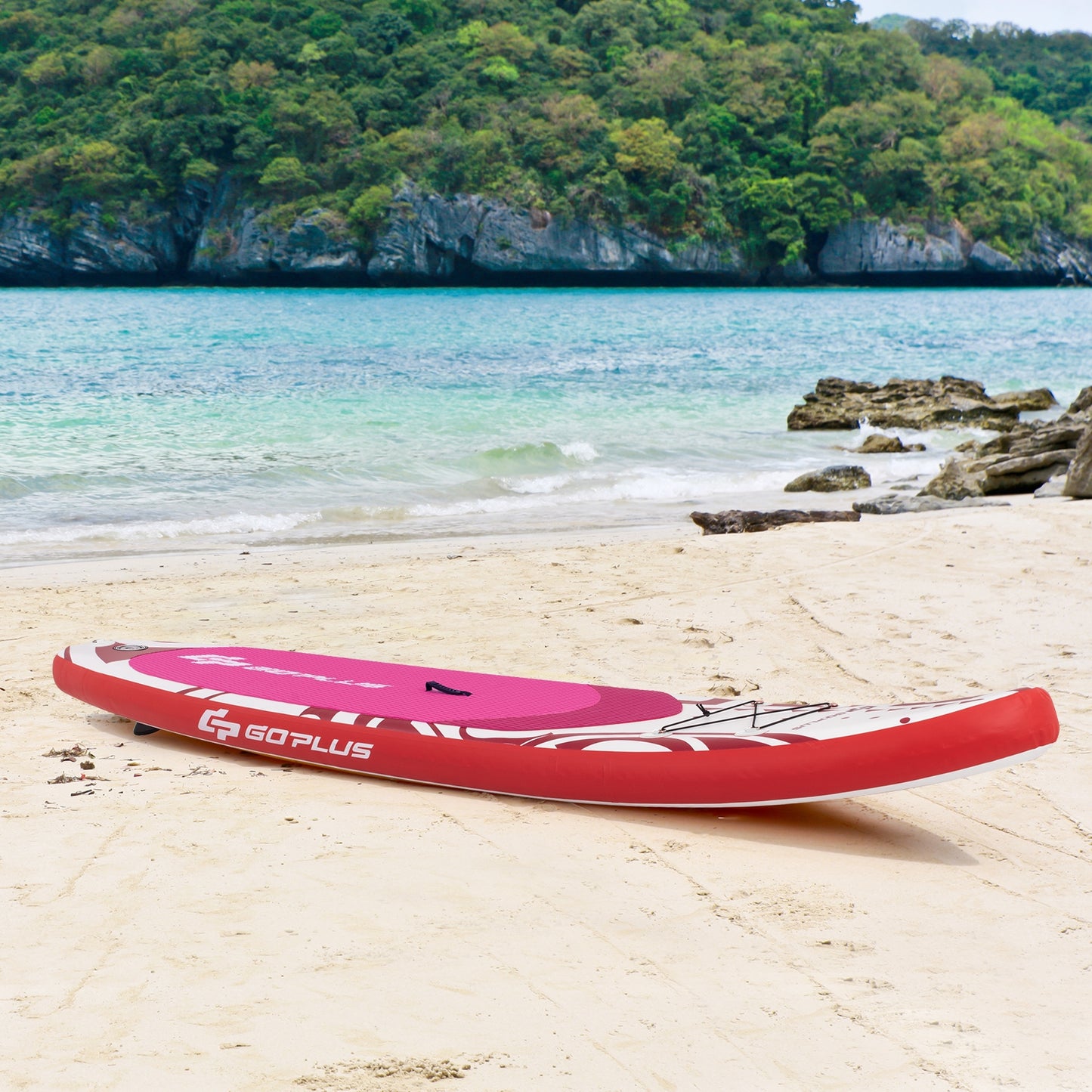 10.6 Feet Inflatable Adjustable Paddle Board with Carry Bag Kids Crystal