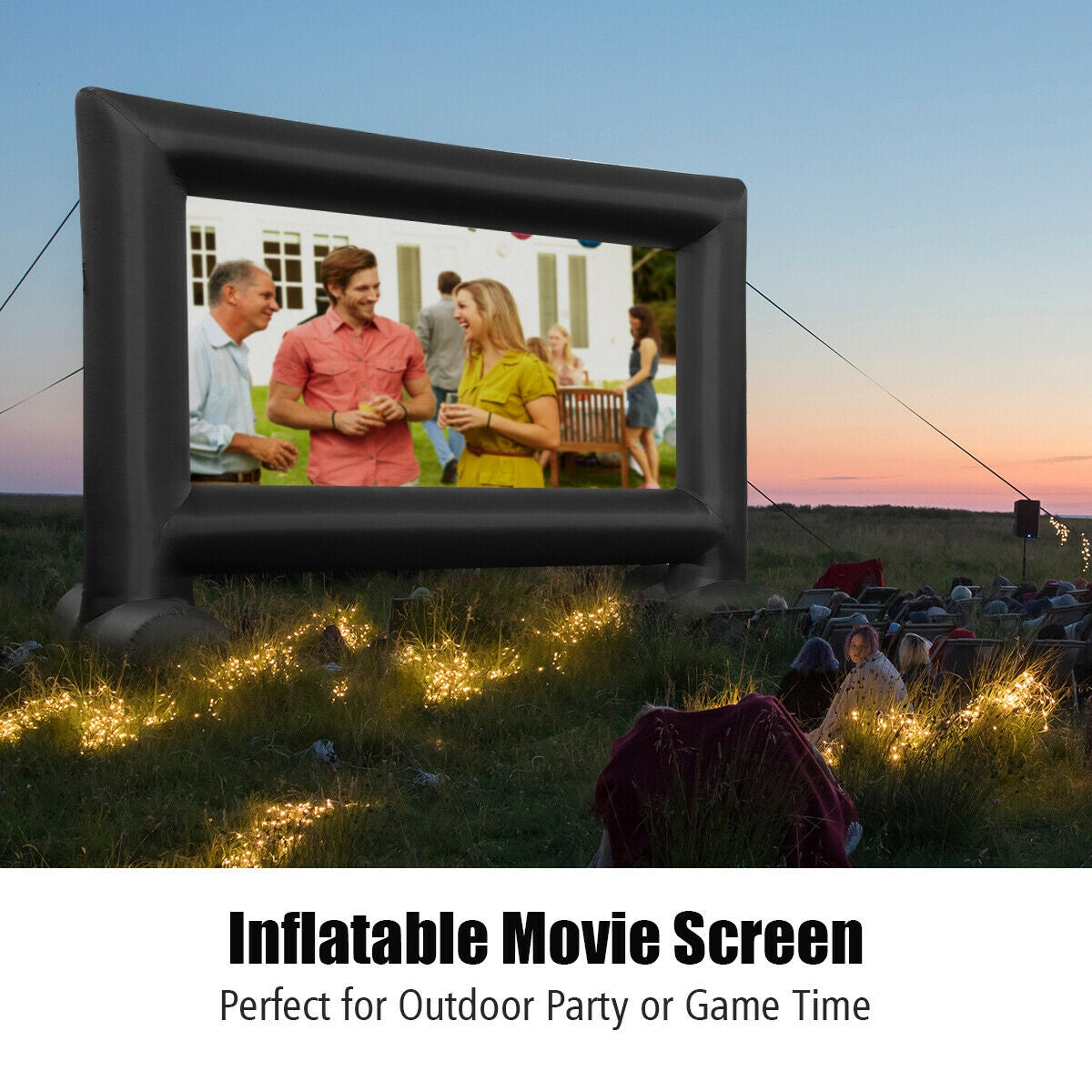 Inflatable Outdoor Movie Projector Screen with Blower-20' Kids Crystal