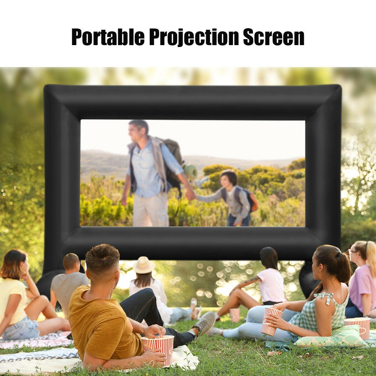 Inflatable Outdoor Movie Projector Screen with Blower-20' Kids Crystal
