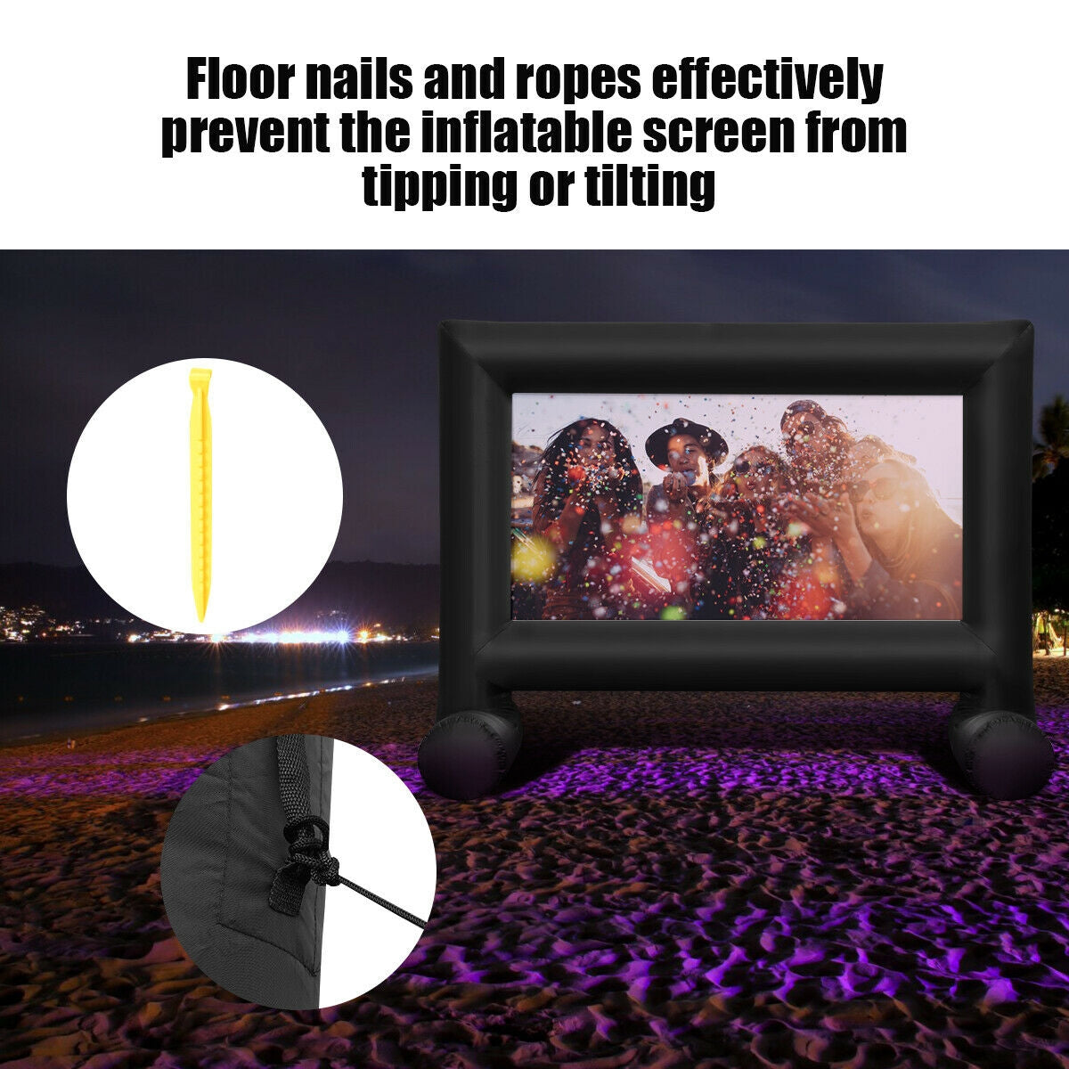 Inflatable Outdoor Movie Projector Screen with Blower-20' Kids Crystal