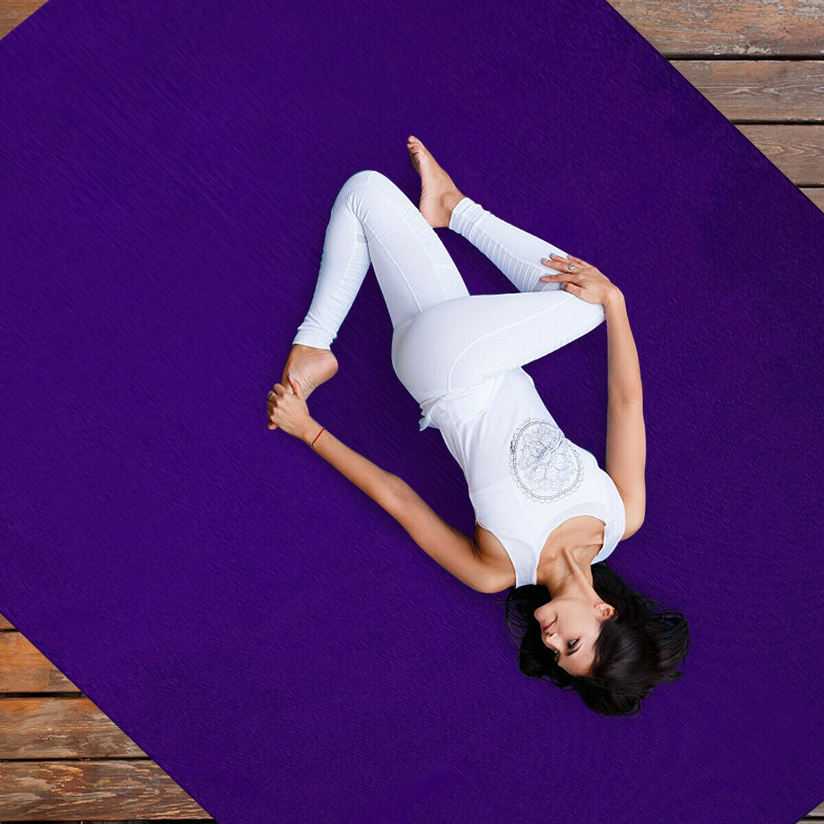 Workout Yoga Mat for Exercise-Purple Kids Crystal