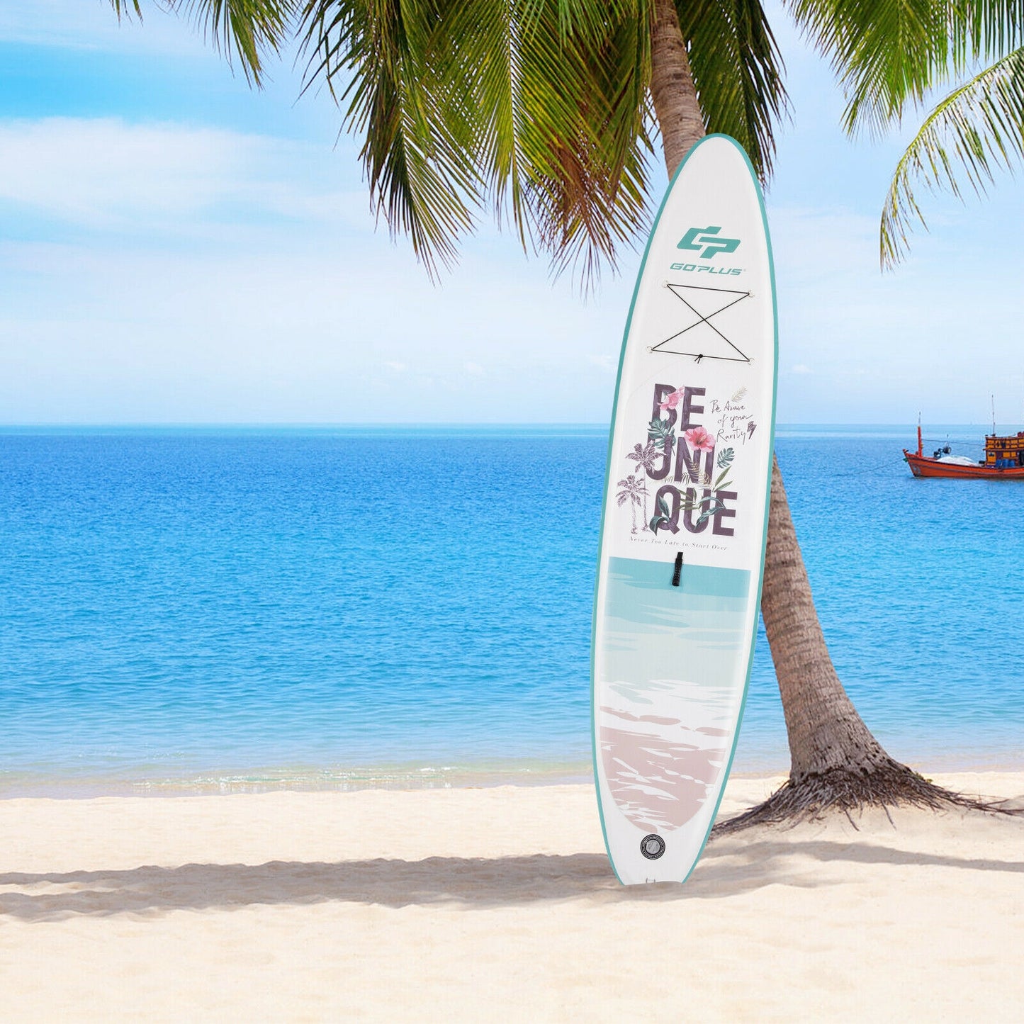 10.5 ft Inflatable Stand Up Paddle Board Surfboard with Aluminum Paddle Pump-10.5 ft Kids Crystal