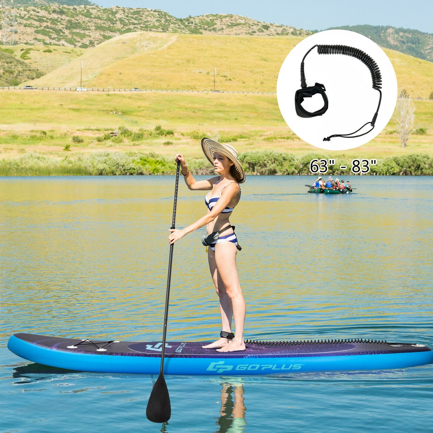 11 Feet Inflatable Stand Up Paddle Board Surfboard with Bag Aluminum Paddle Pump-L Kids Crystal