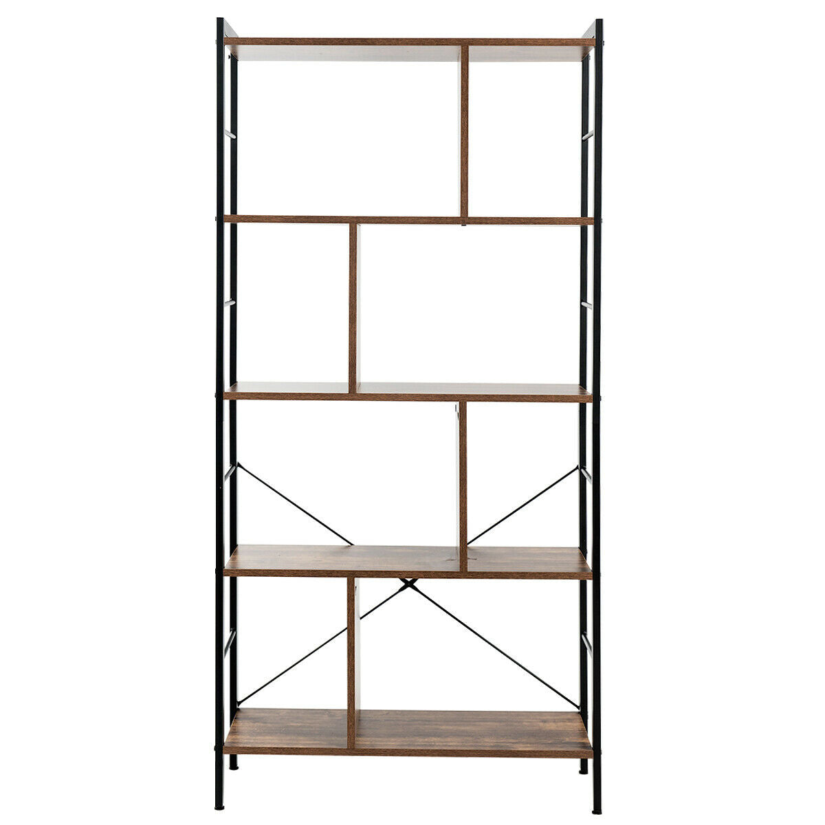 4-Tier Industrial Bookshelf Floor Standing Storage Rack Large Storage Kids Crystal