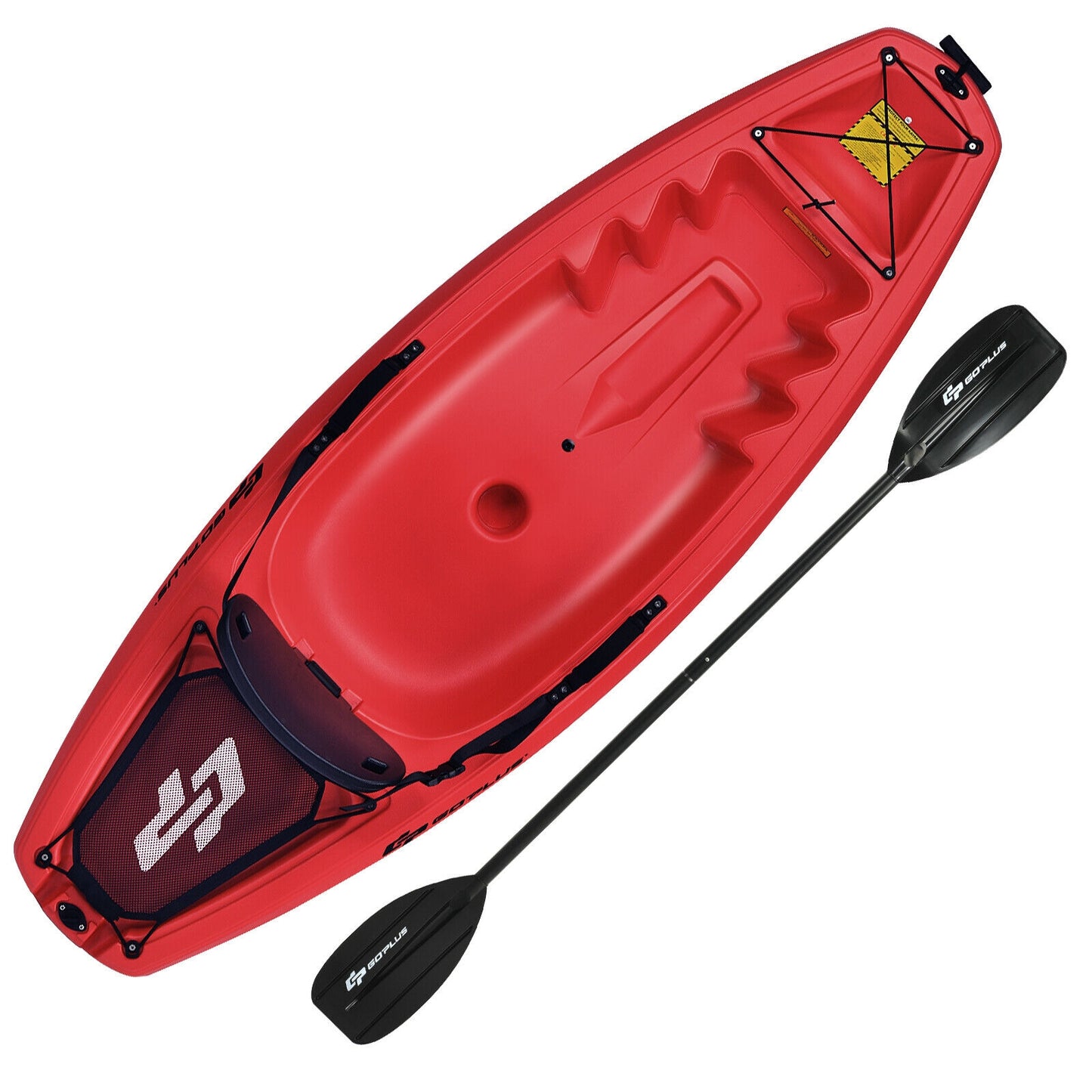 6 Feet Youth Kids Kayak with Bonus Paddle and Folding Backrest for Kid Over 5-Red Kids Crystal