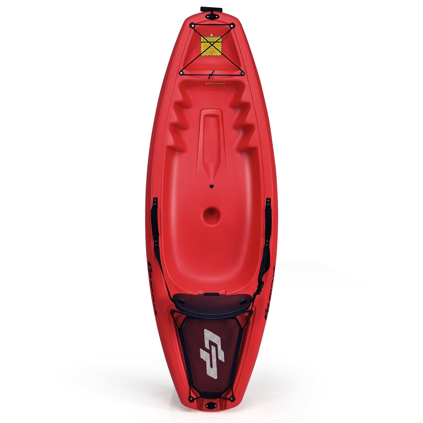 6 Feet Youth Kids Kayak with Bonus Paddle and Folding Backrest for Kid Over 5-Red Kids Crystal