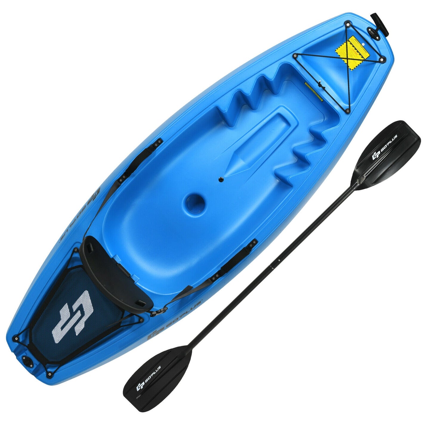 6 Feet Youth Kids Kayak with Bonus Paddle and Folding Backrest for Kid Over 5-Blue Kids Crystal