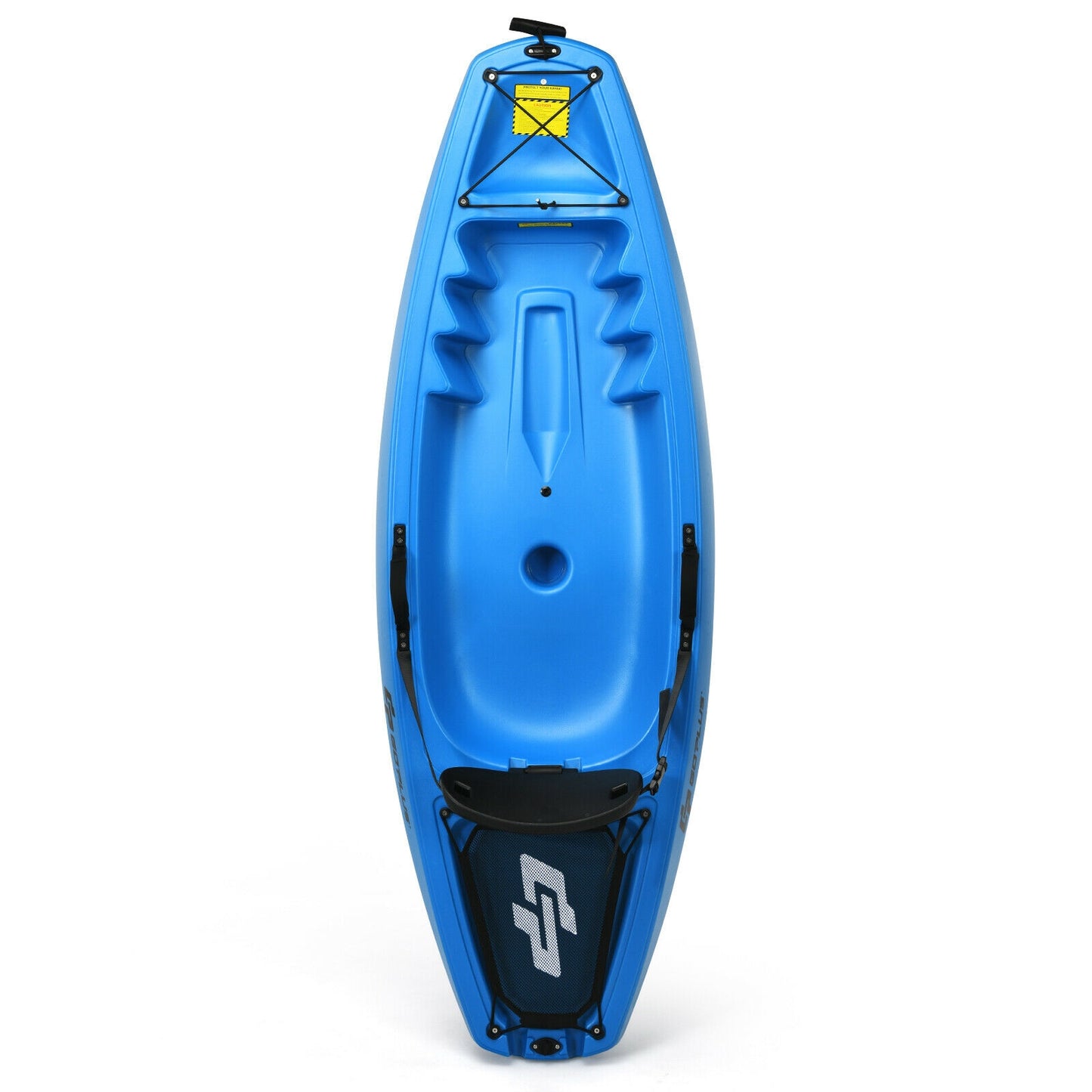 6 Feet Youth Kids Kayak with Bonus Paddle and Folding Backrest for Kid Over 5-Blue Kids Crystal