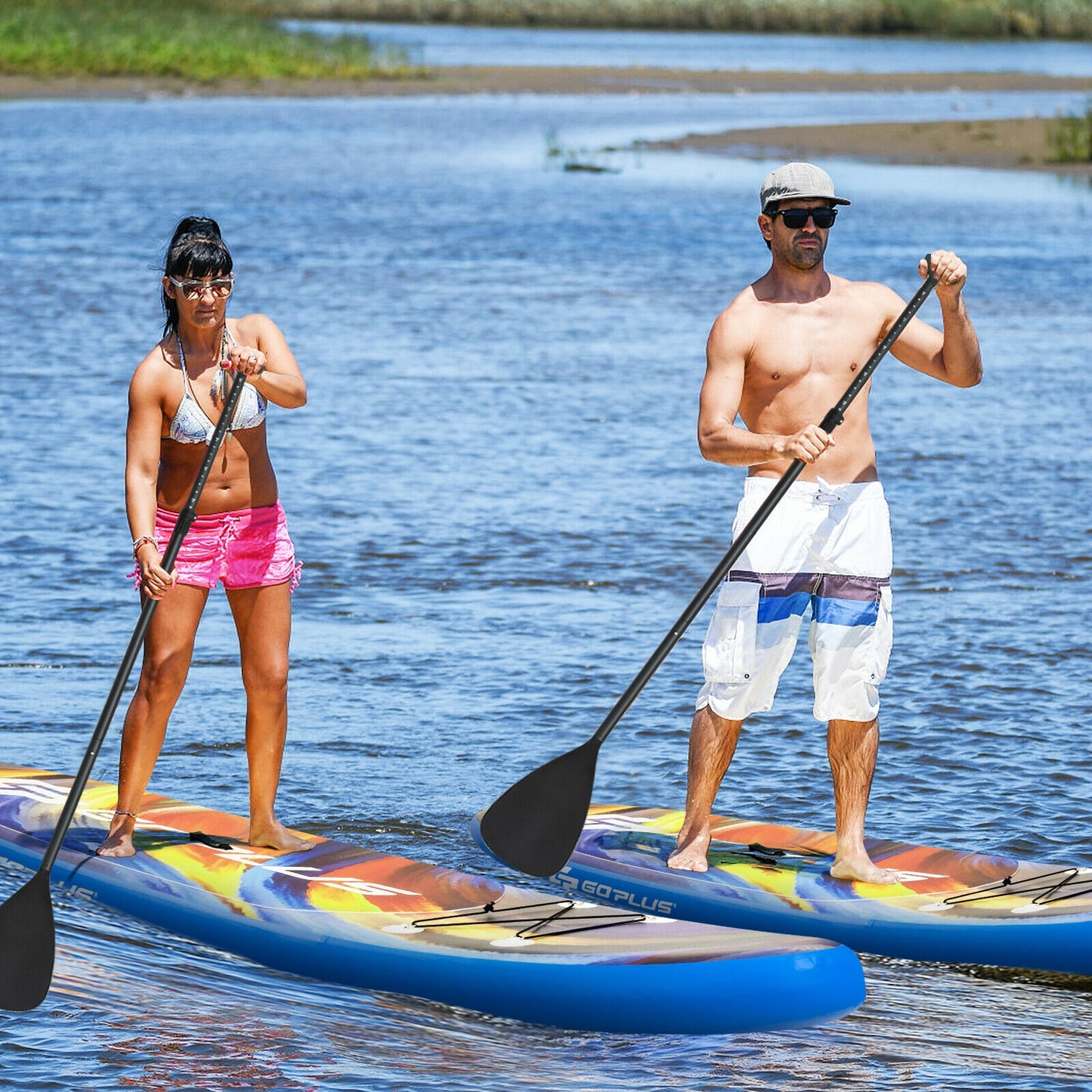 Inflatable Stand Up Paddle Board with Backpack Aluminum Paddle Pump-M size Kids Crystal
