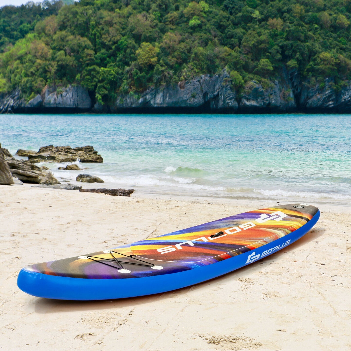 Inflatable Stand Up Paddle Board with Backpack Aluminum Paddle Pump-M size Kids Crystal