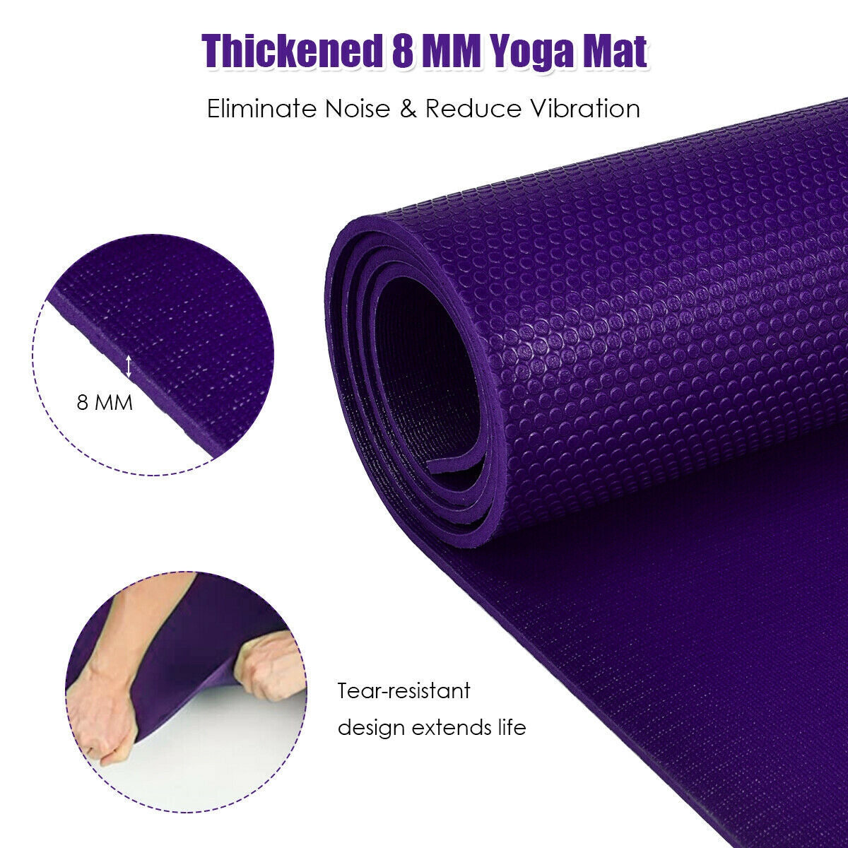 6 x 4 Feet Large Yoga Mat-Purple Kids Crystal