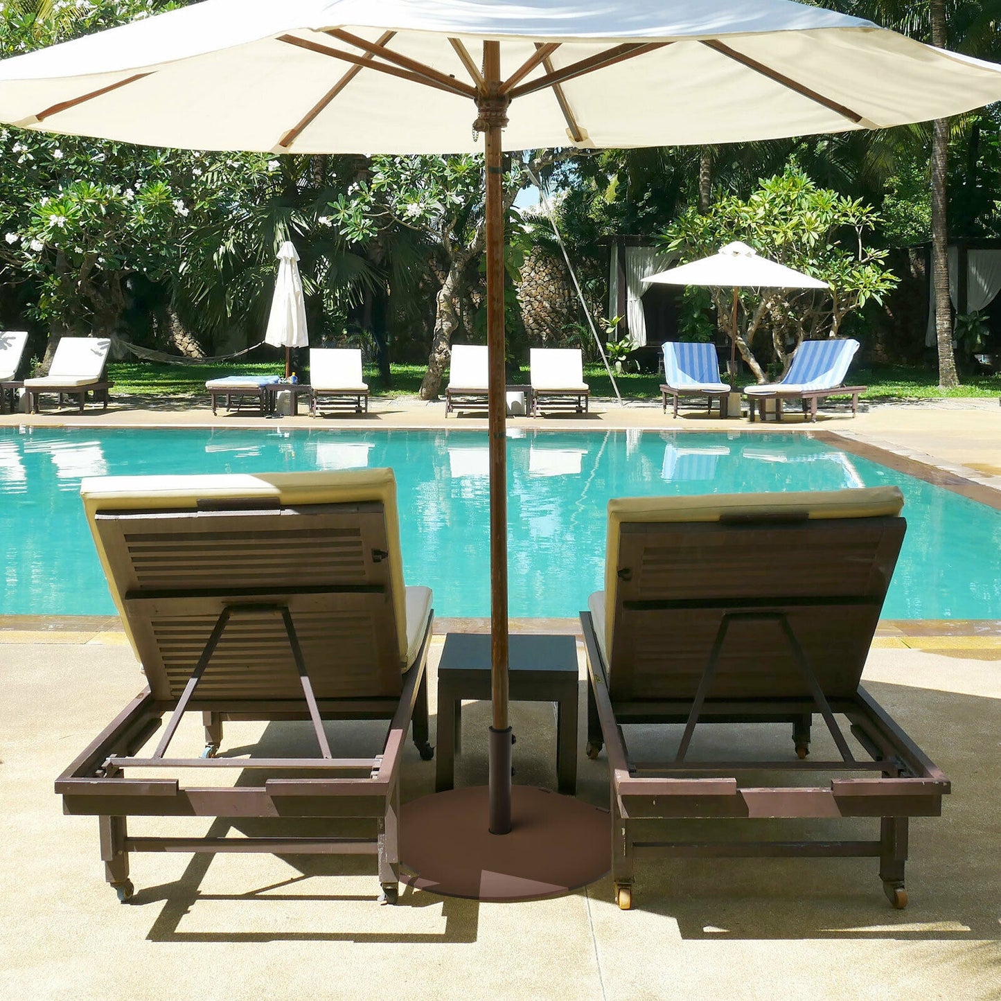 50 lbs Umbrella Base Stand with Wheels for Patio Kids Crystal