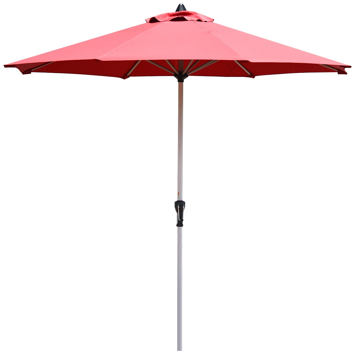 9 Feet Patio Outdoor Market Umbrella with Aluminum Pole without Weight Base-Burgundy Kids Crystal