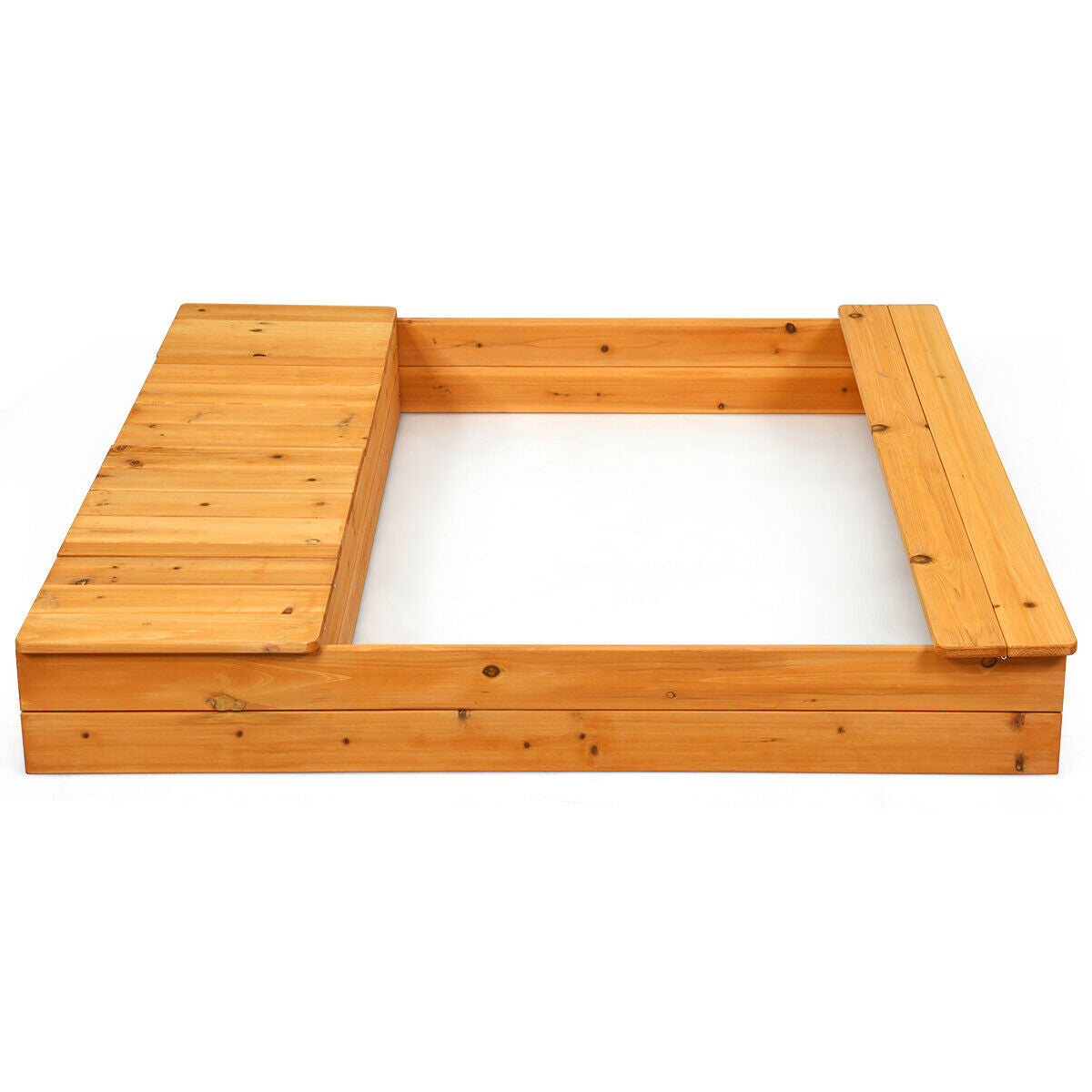 Kids Outdoor Playset Backyard Cedar Sandbox Kids Crystal