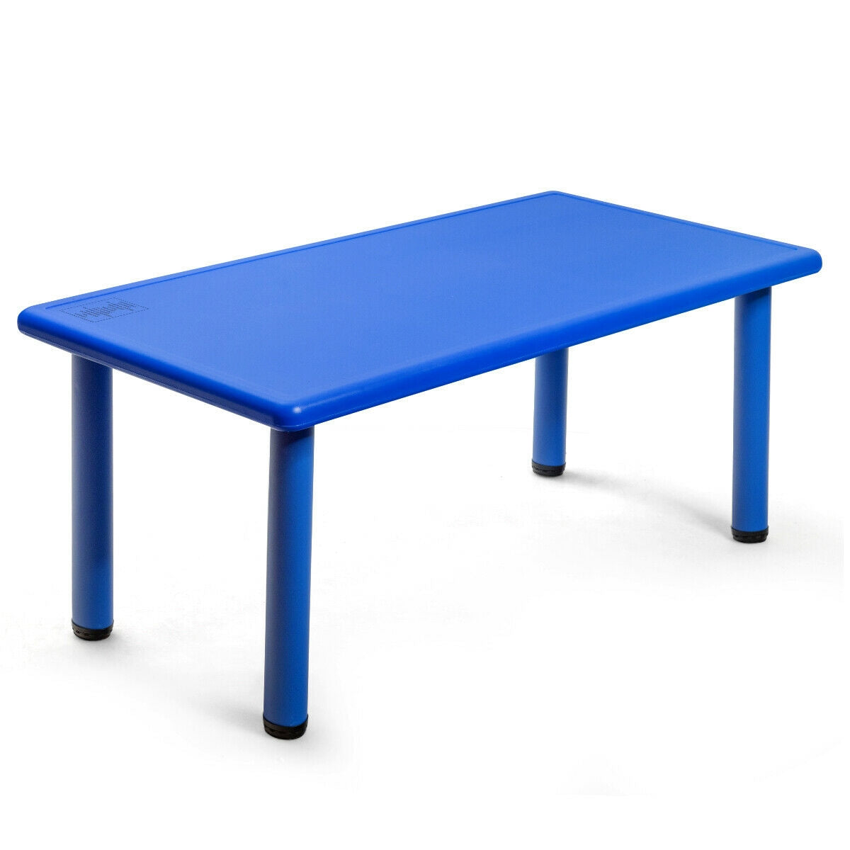 Kids Plastic Rectangular Learn and Play Table-Blue Kids Crystal