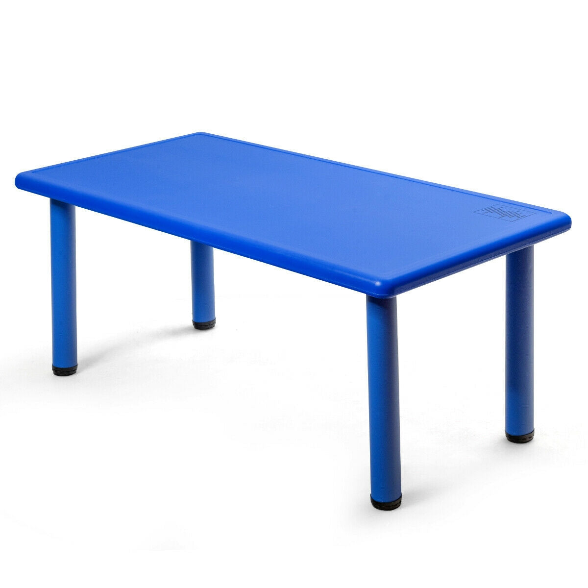 Kids Plastic Rectangular Learn and Play Table-Blue Kids Crystal