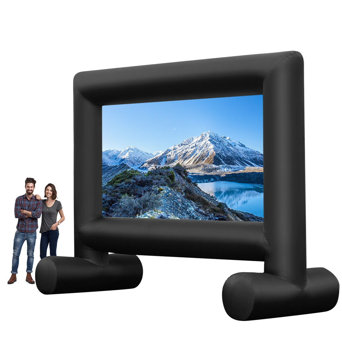 Inflatable Outdoor Movie Projector Screen with Blower and Carrying Bag-18' Kids Crystal