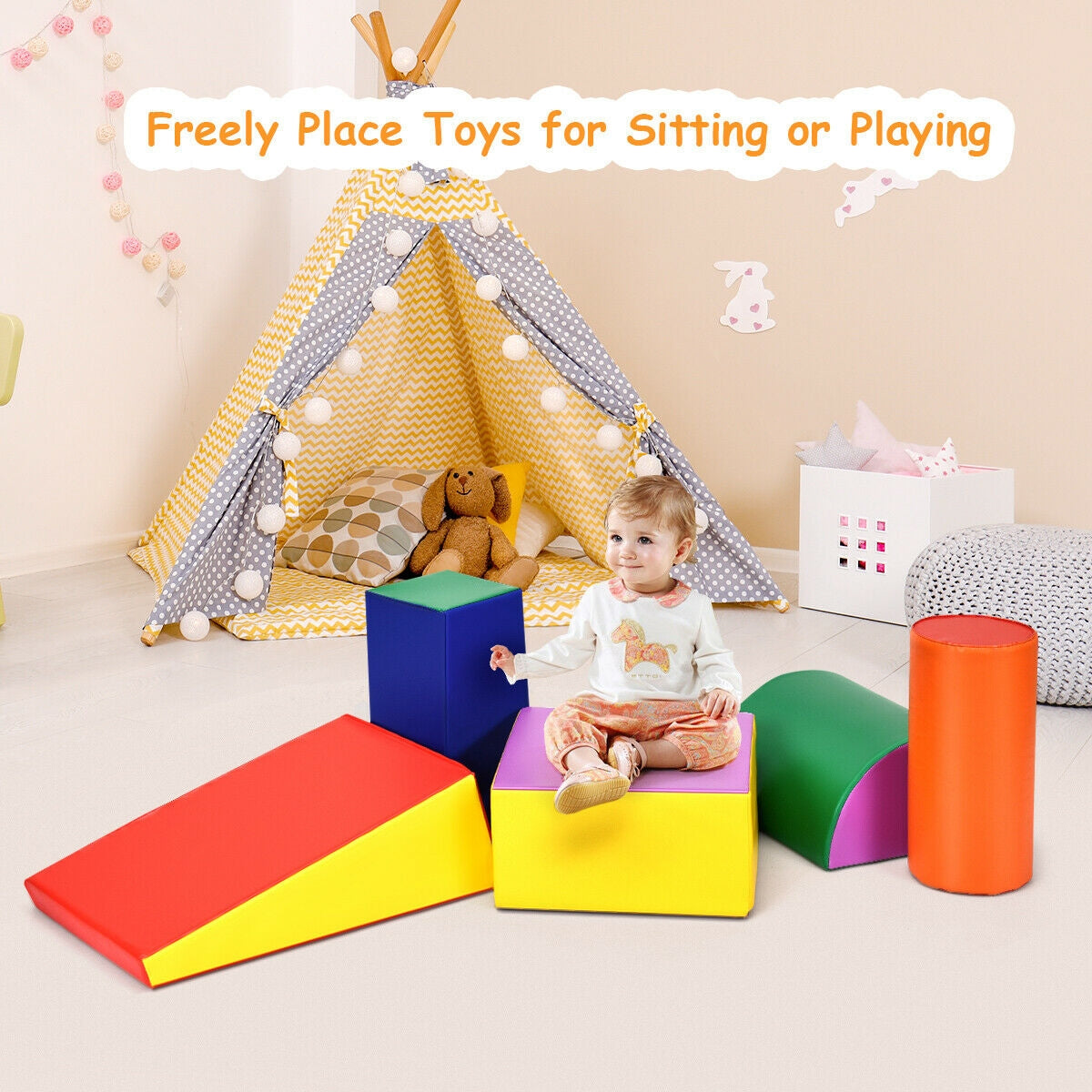 Crawl Climb Foam Shapes Playset Softzone Toy Kids Crystal