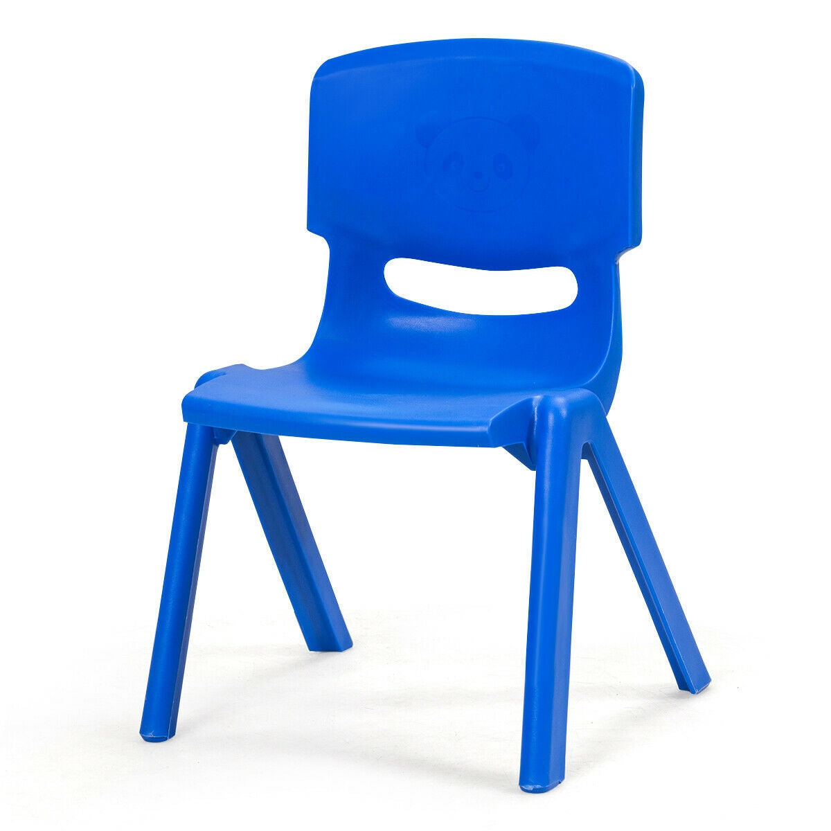 6-pack Kids Plastic Stackable Classroom Chairs-Blue Kids Crystal