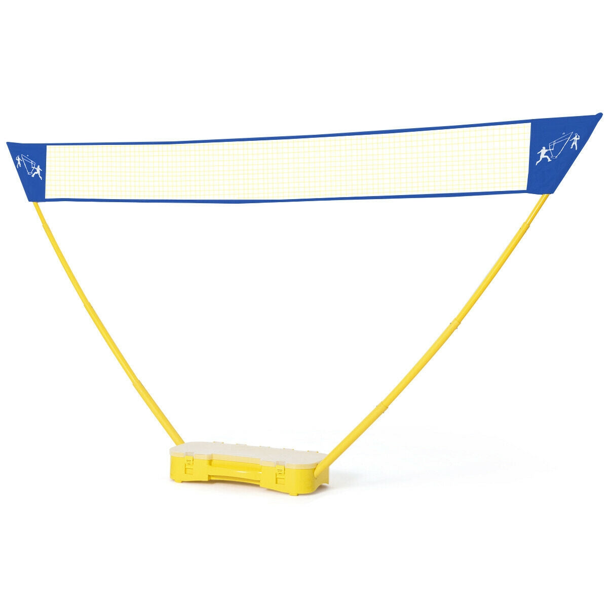 Portable Badminton Set Folding Tennis Badminton Volleyball Net Kids Crystal