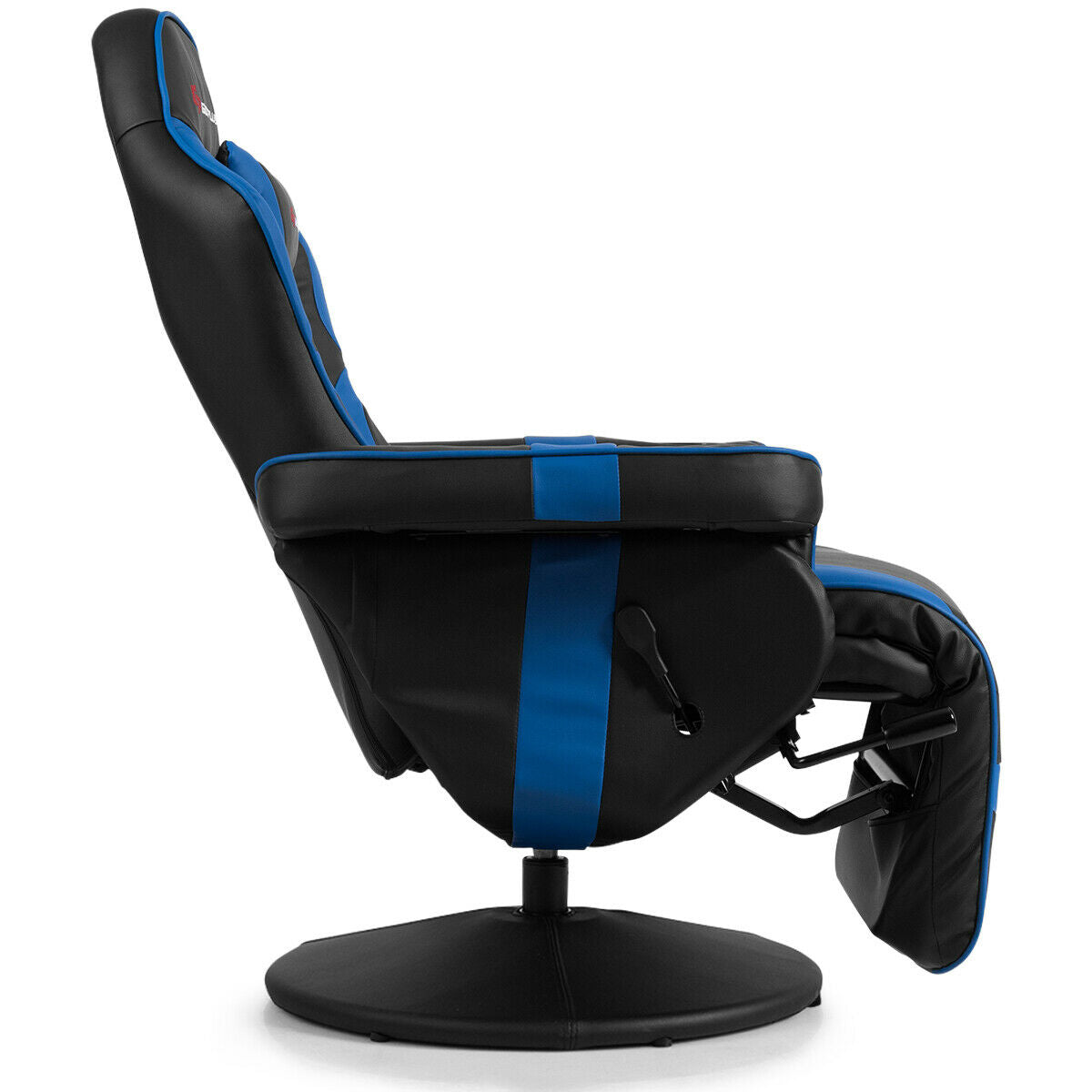 Ergonomic High Back Massage Gaming Chair with Pillow-Blue Kids Crystal