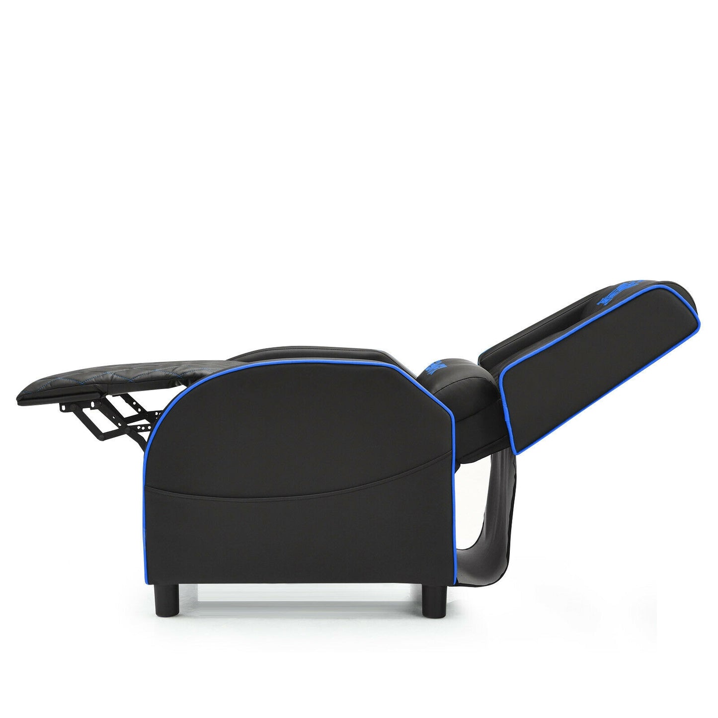 Massage Gaming Recliner Chair with Headrest and Adjustable Backrest for Home Theater-Blue Kids Crystal