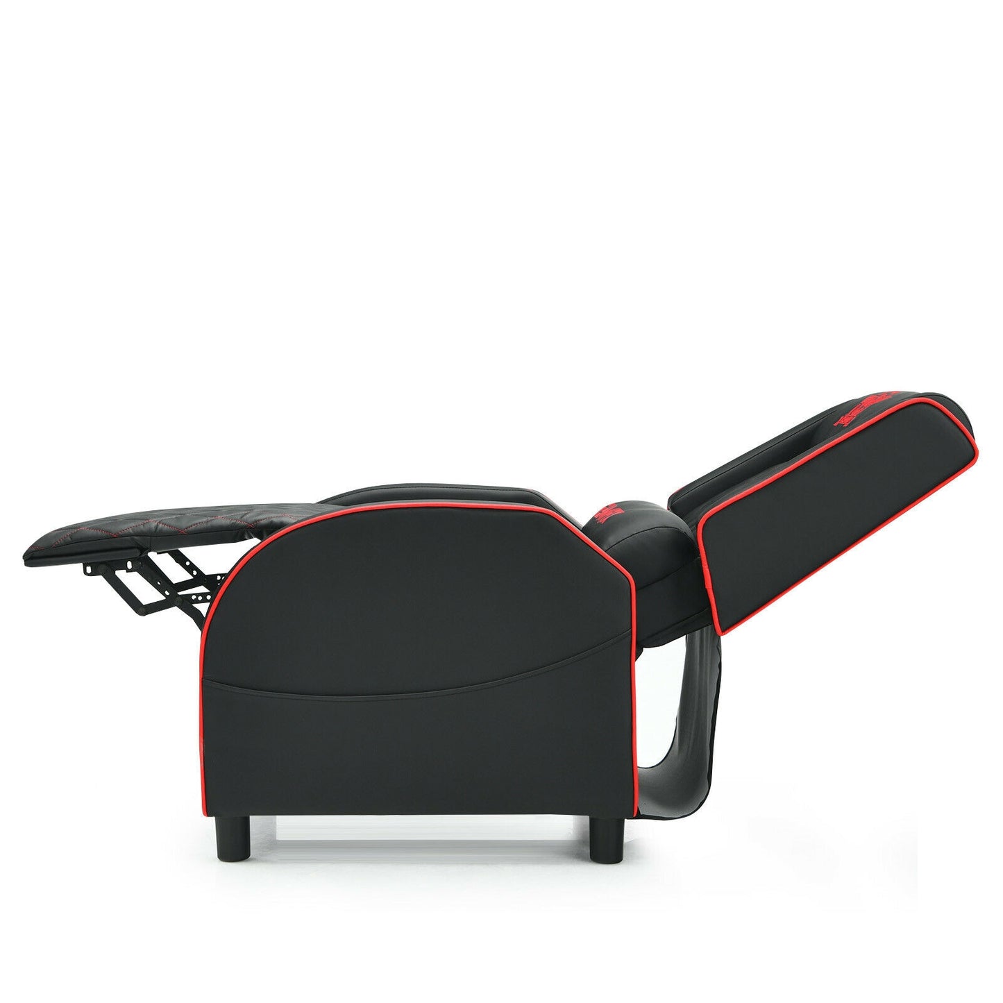 Massage Gaming Recliner Chair with Headrest and Adjustable Backrest for Home Theater-Red Kids Crystal