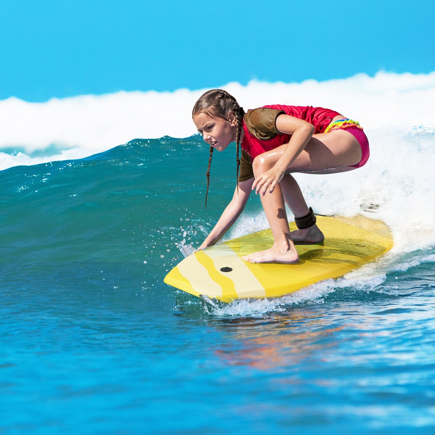Lightweight Bodyboard Surfing with EPS Core Boarding-S Kids Crystal