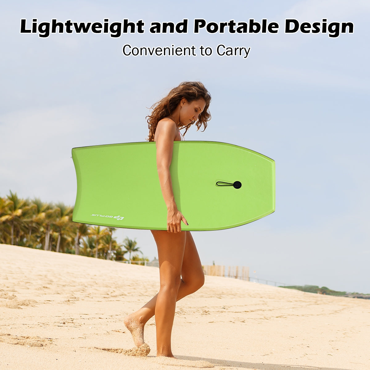 Super Surfing Lightweight Bodyboard with Leash-M Kids Crystal