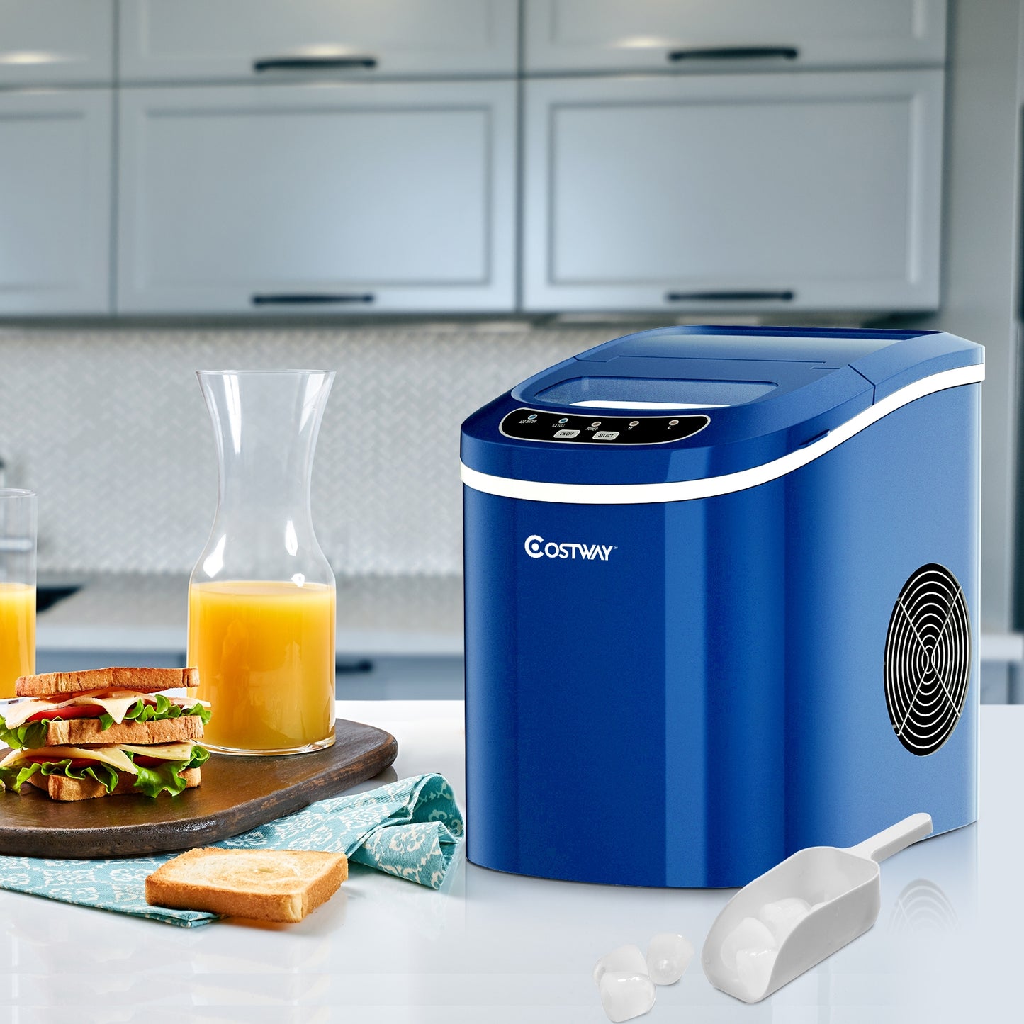 Mini Portable Compact Electric Ice Maker Machine-Navy Kids Crystal