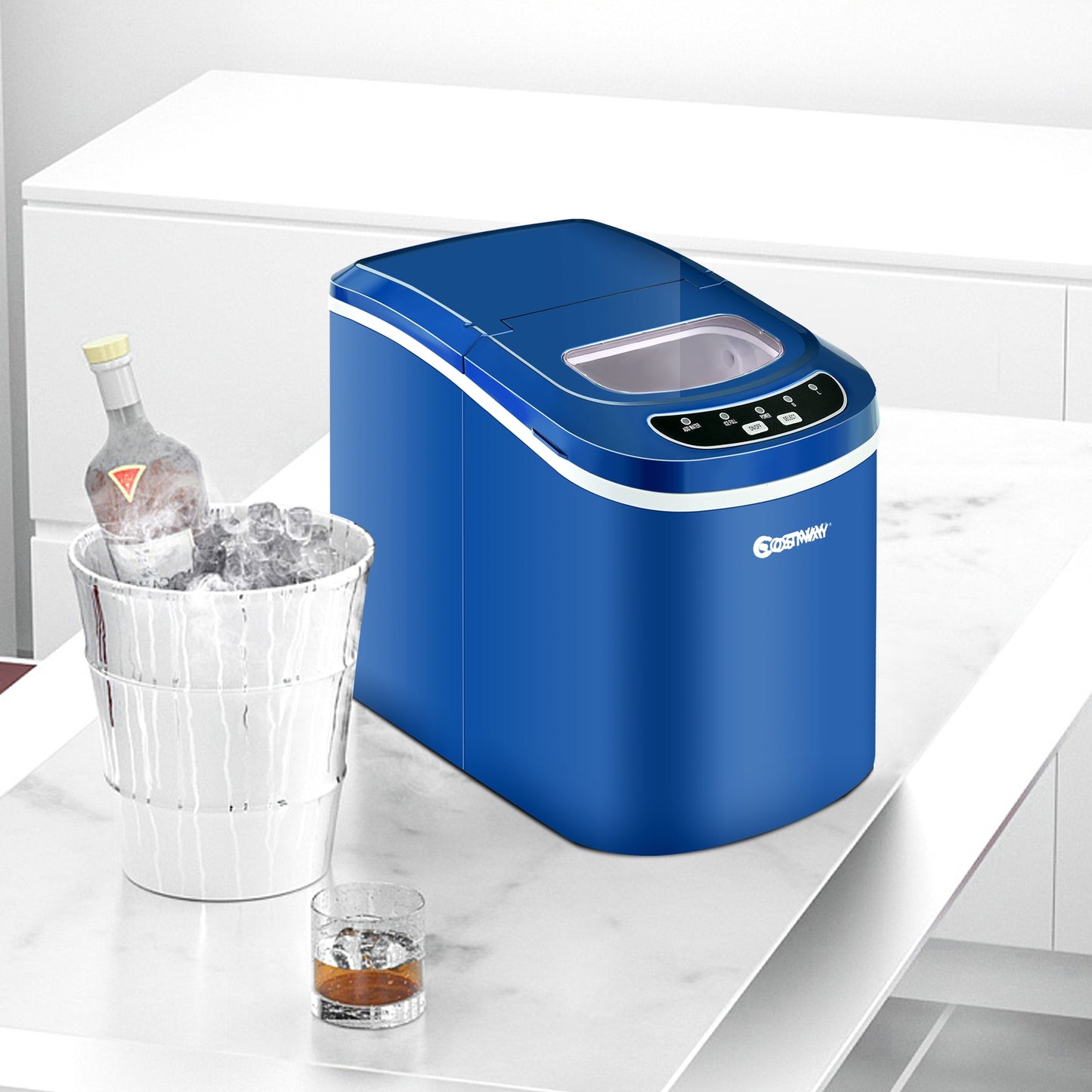 Mini Portable Compact Electric Ice Maker Machine-Navy Kids Crystal