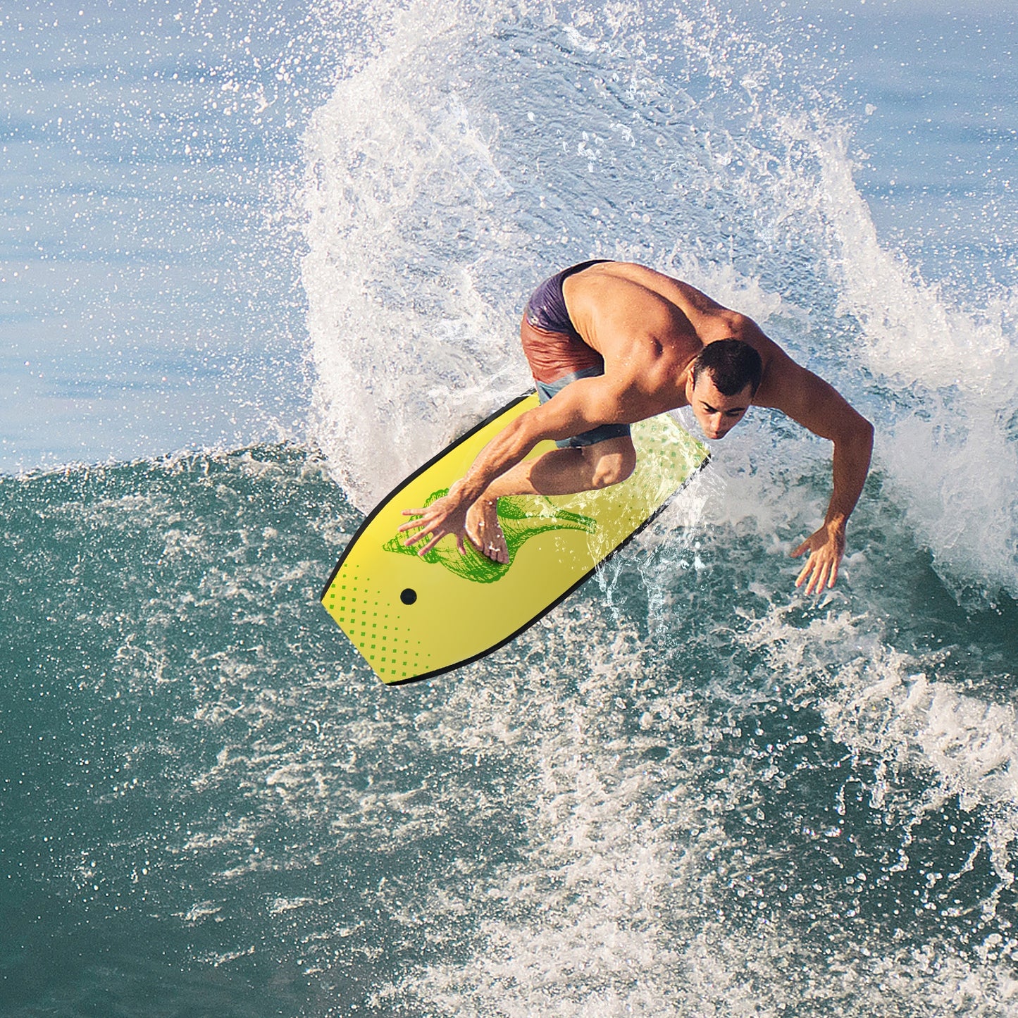 Super Lightweight Surfing Bodyboard-L Kids Crystal