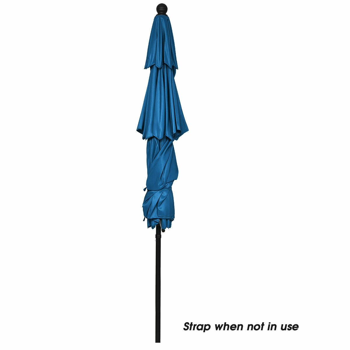 10ft 3 Tier Outdoor Patio Umbrella with Double Vented-Blue Kids Crystal